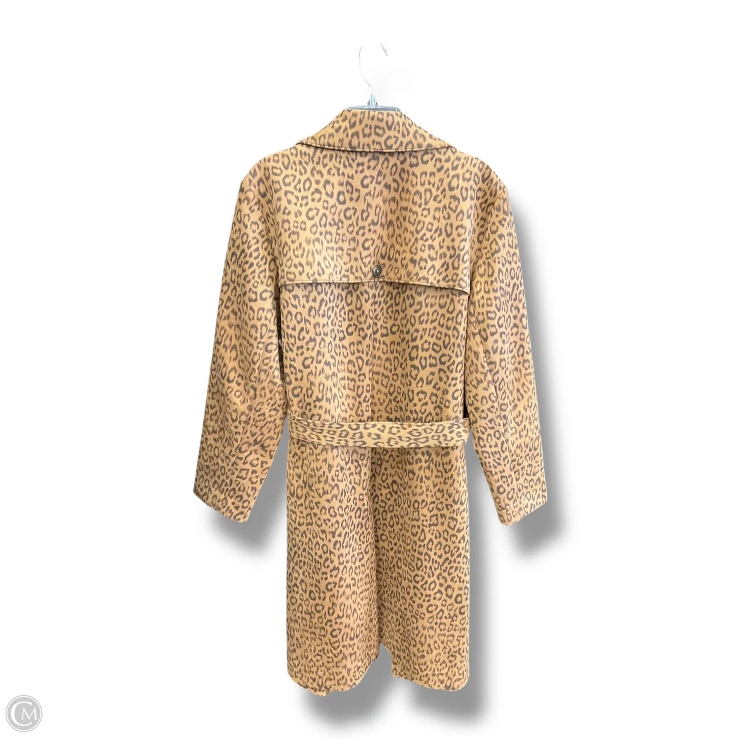 Coat Trench Coat By Chicos In Animal Print, Size: 2x