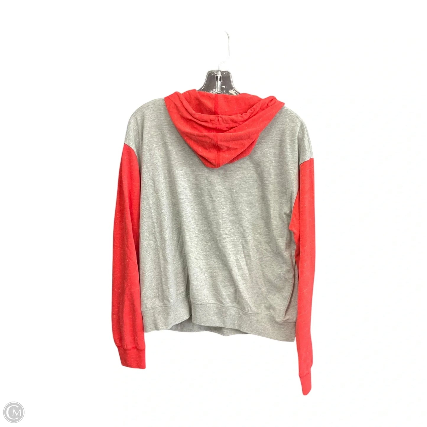 Top Long Sleeve By Nike Apparel In Grey & Red, Size: L