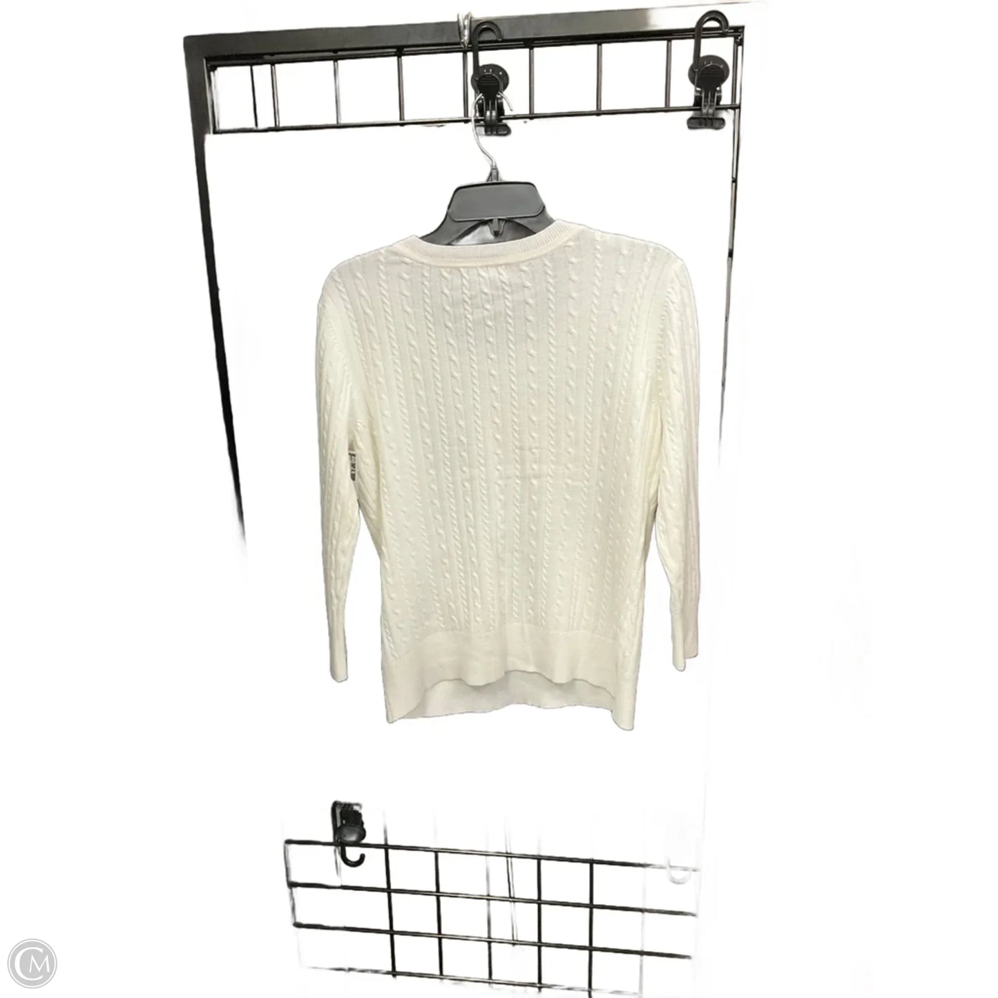 Top Long Sleeve Basic By Merona In White, Size: L