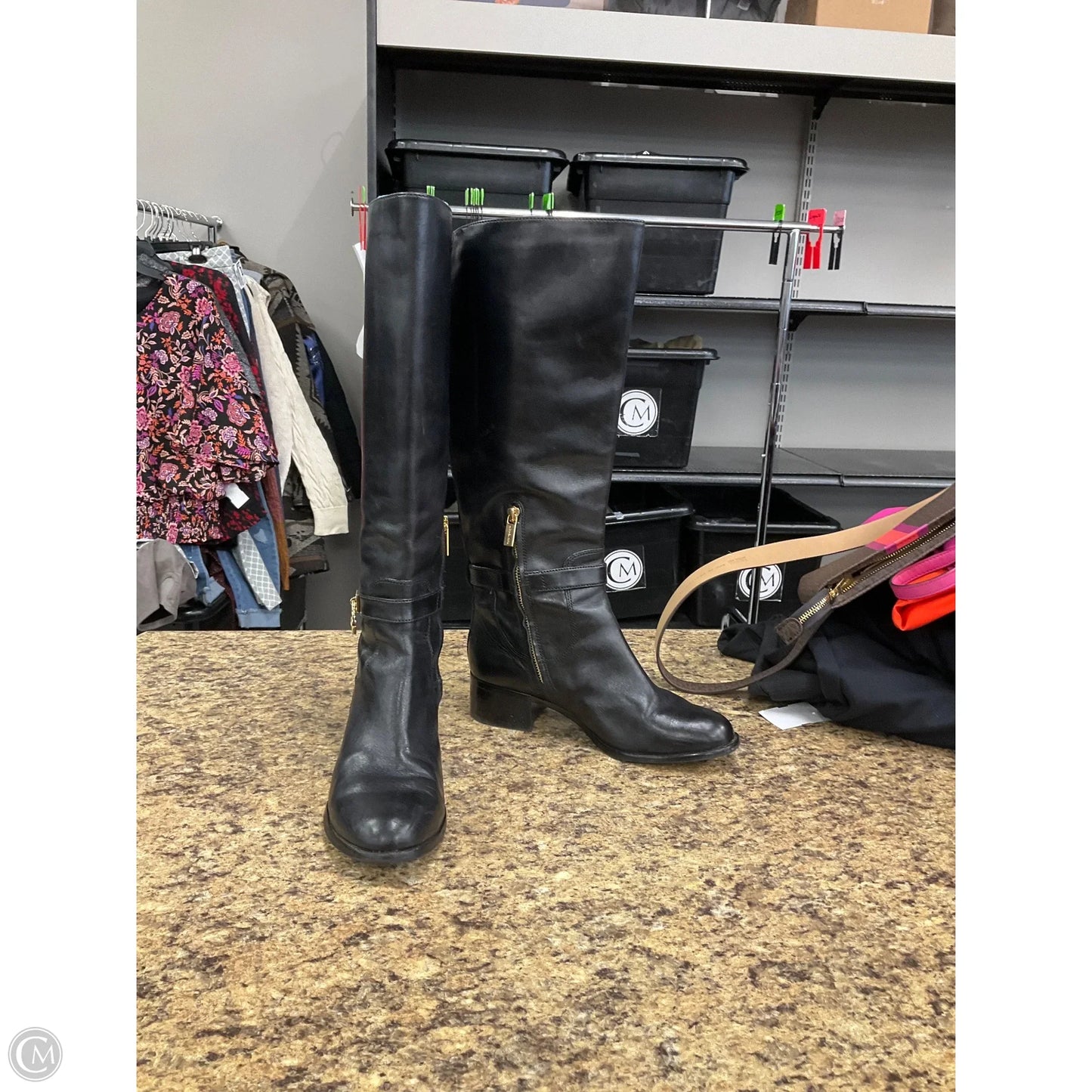 Boots Knee Heels By Michael By Michael Kors In Black, Size: 7.5