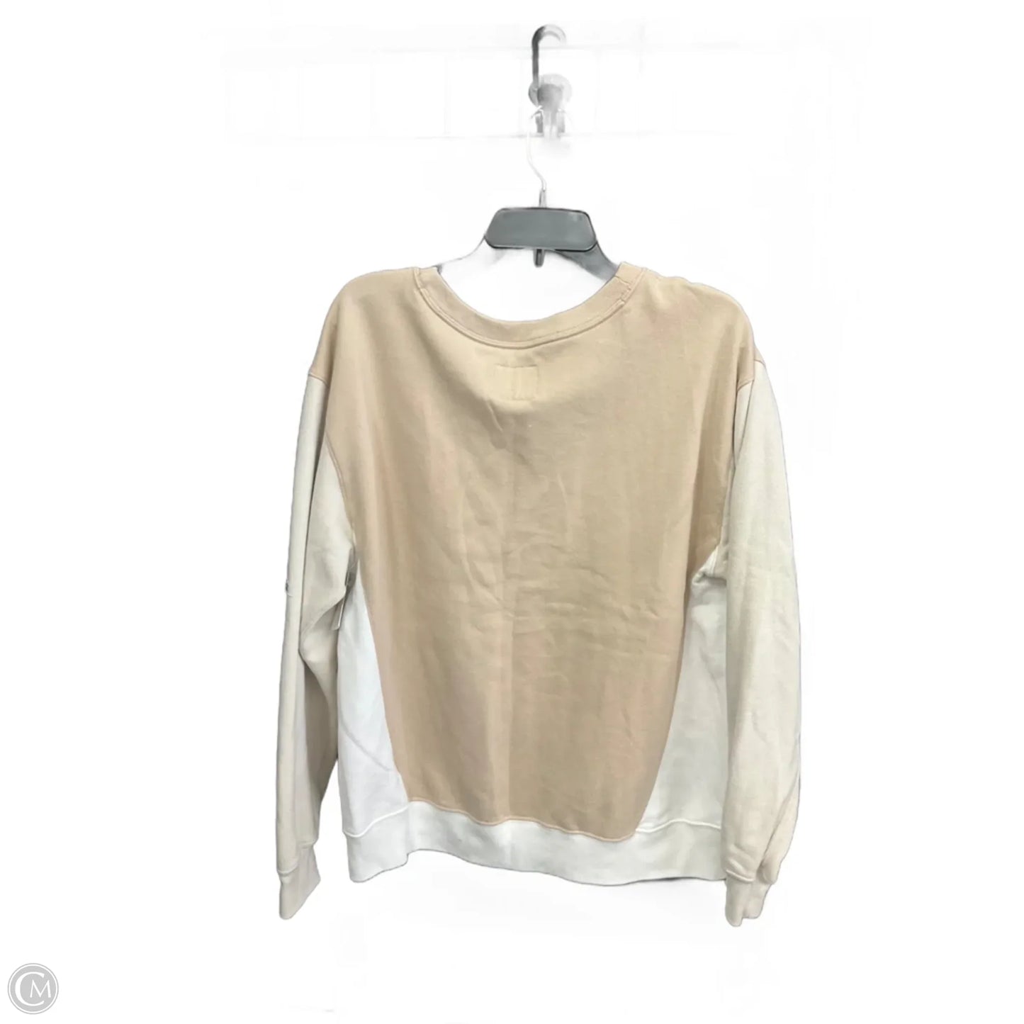 Sweatshirt Crewneck By Abercrombie And Fitch In Cream, Size: L