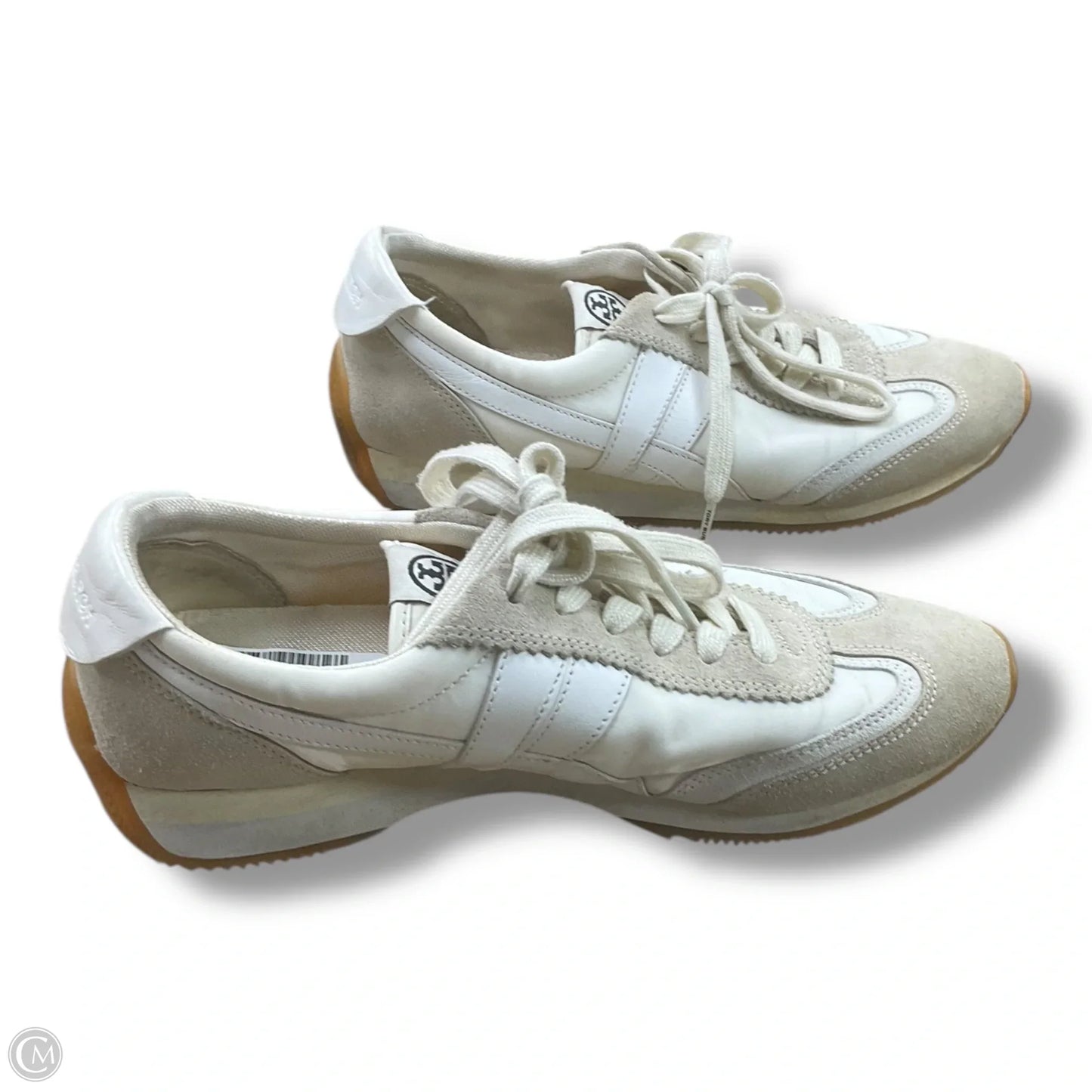 Shoes Designer By Tory Burch In Tan & White, Size: 8