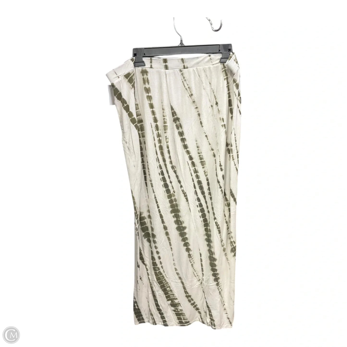 Skirt Maxi By Fashion Nova In Green & White, Size: 22