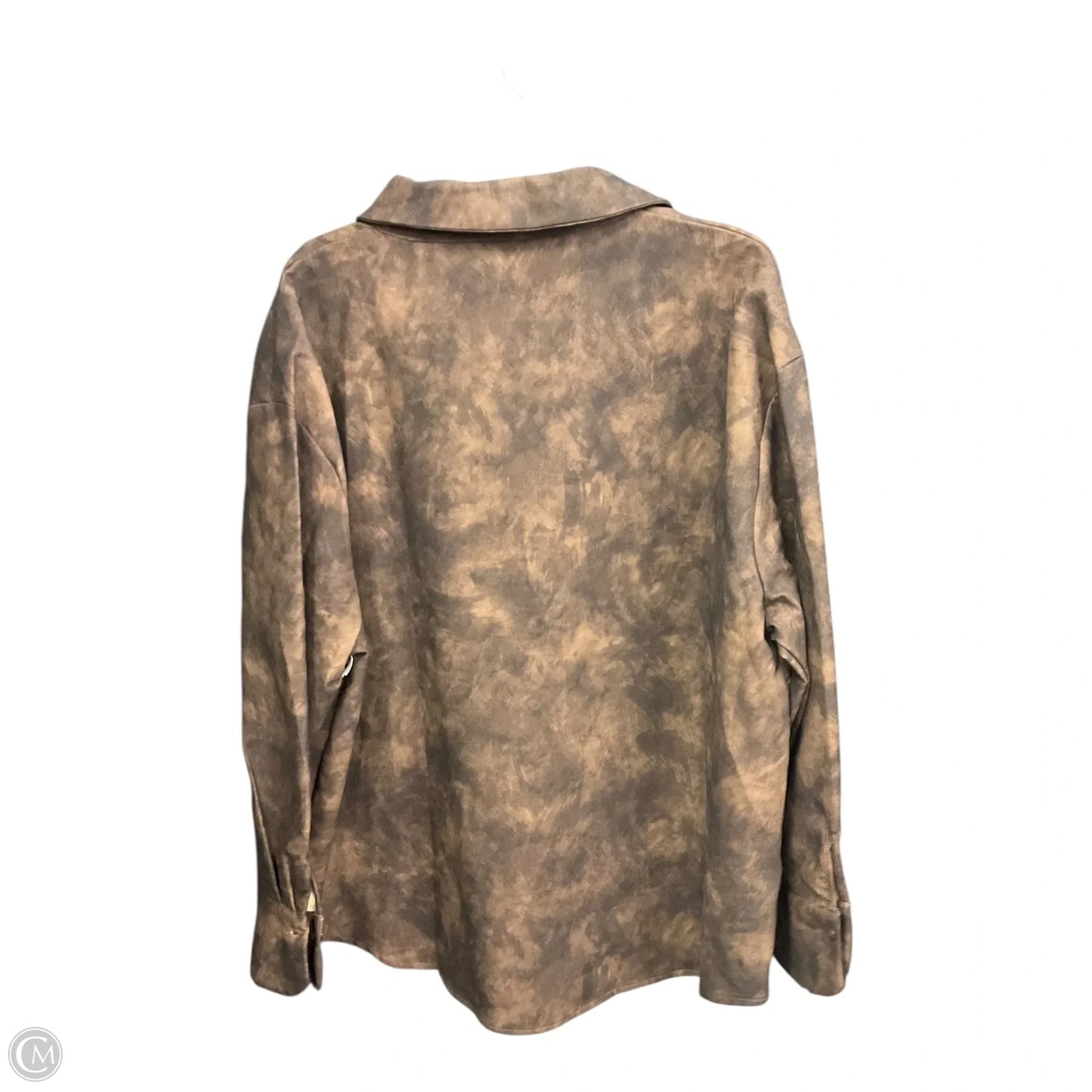 Jacket Shirt By Fashion Nova In Brown, Size: 3x