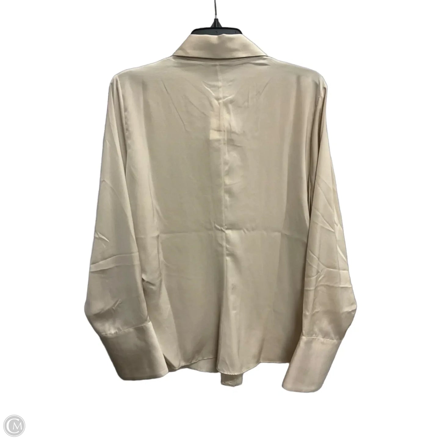 Blouse Long Sleeve By Banana Republic In Cream, Size: Xl