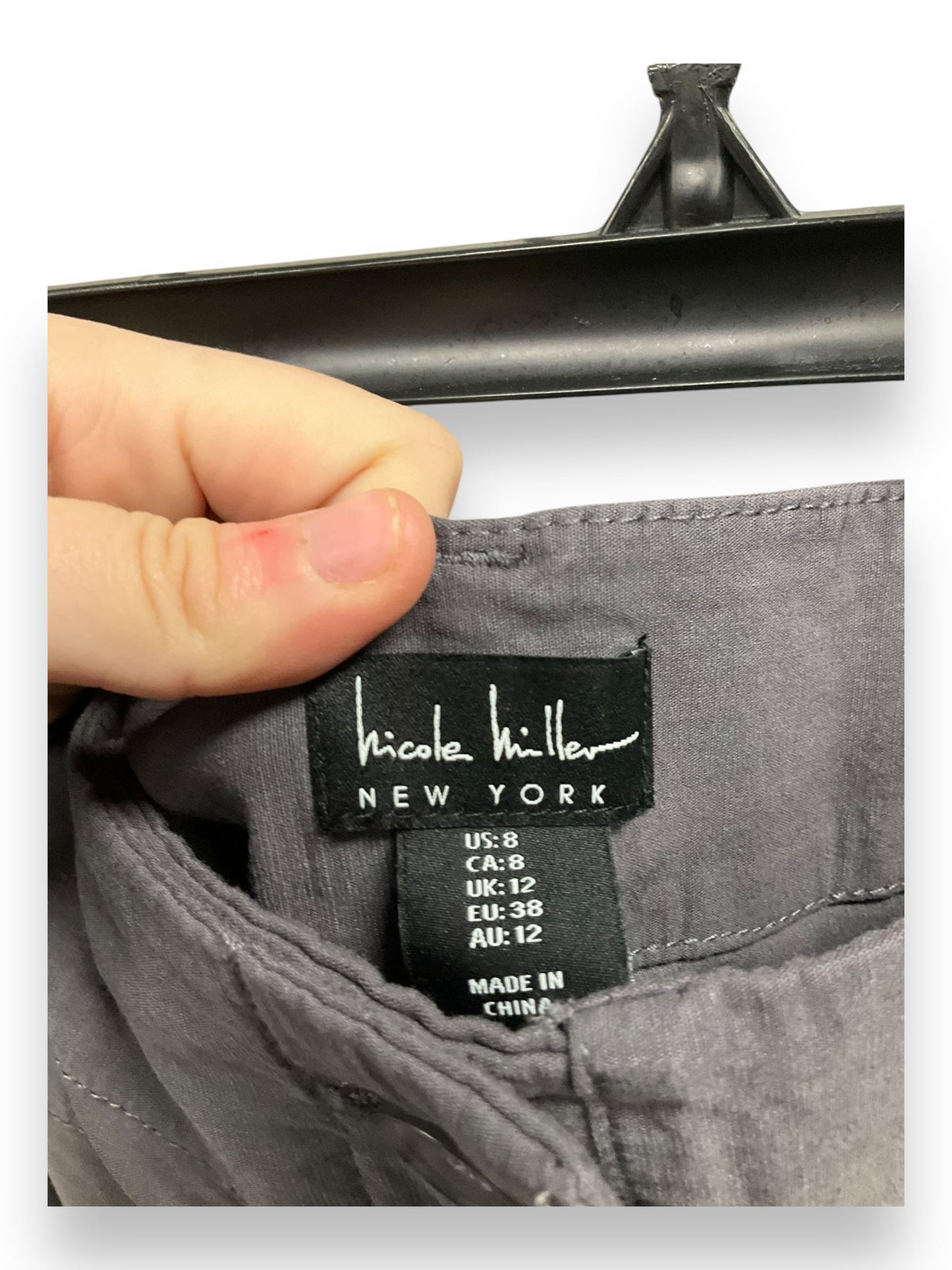 Pants Wide Leg By Nicole Miller In Grey, Size: 8