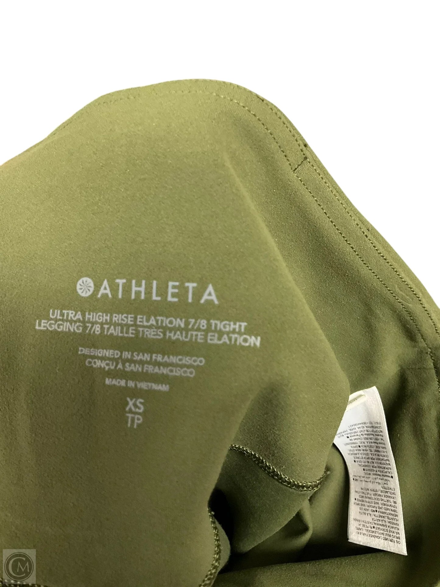 Athletic Leggings By Athleta In Green, Size: Xs
