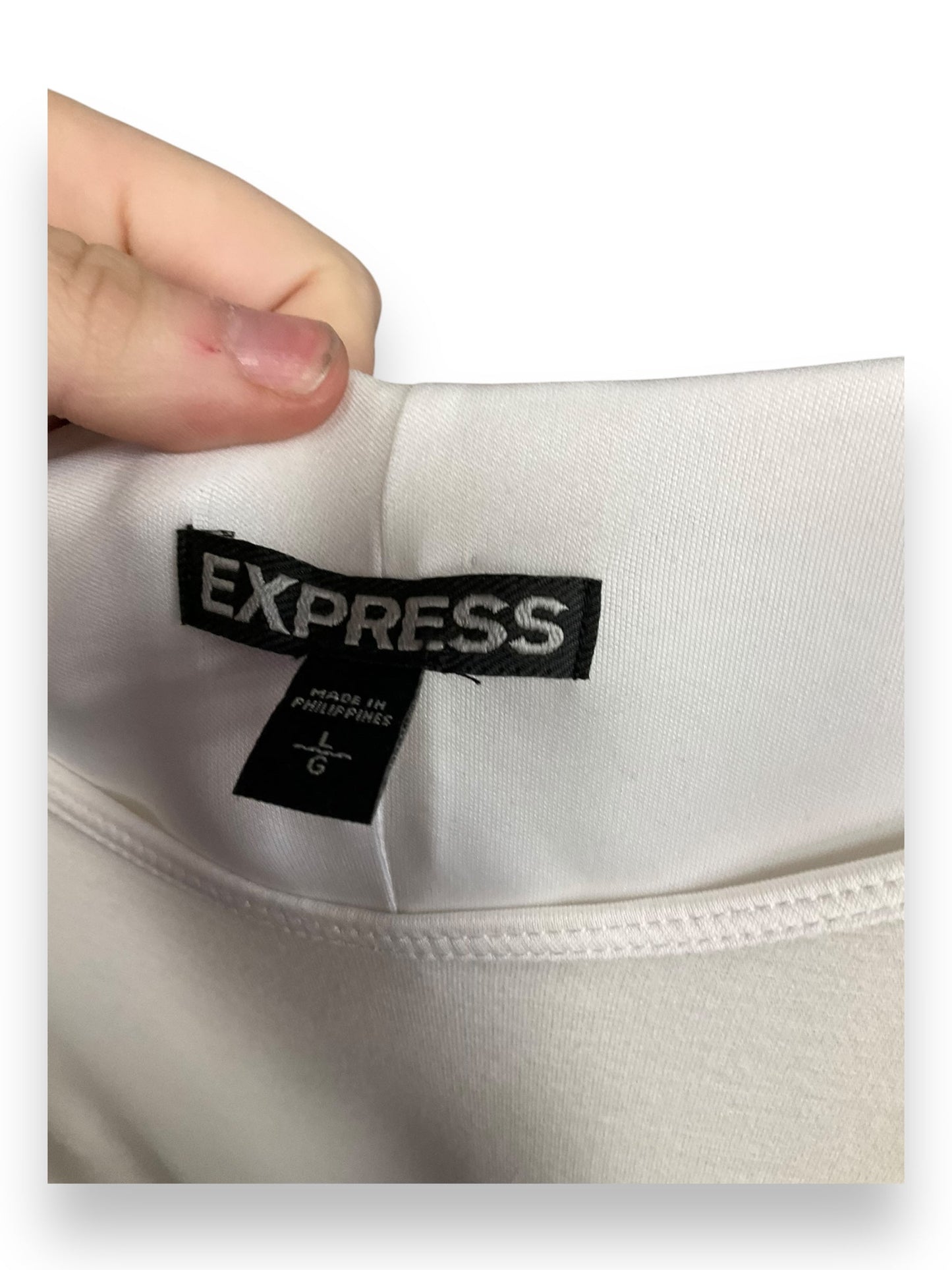 Dress Party Midi By Express In Ivory, Size: L