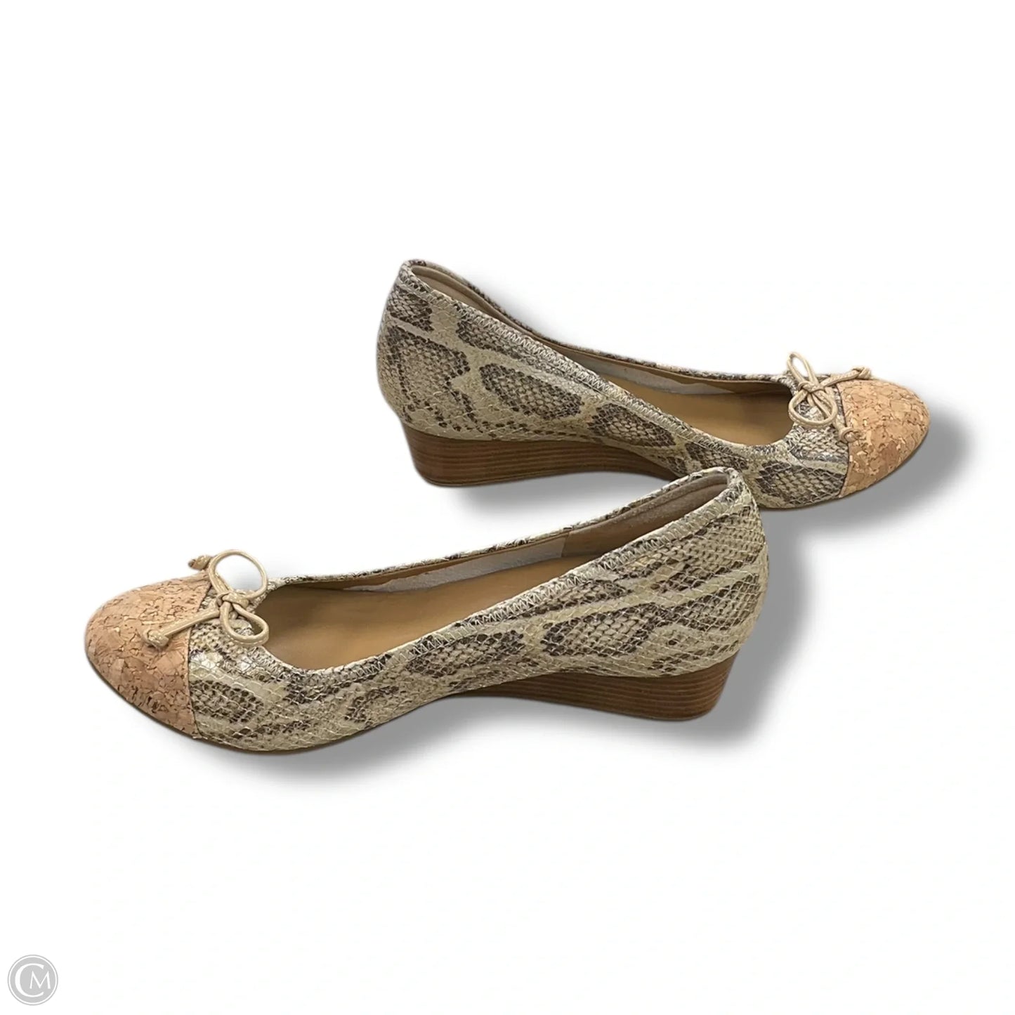 Shoes Heels Wedge By Cole-haan In Snakeskin Print, Size: 7.5