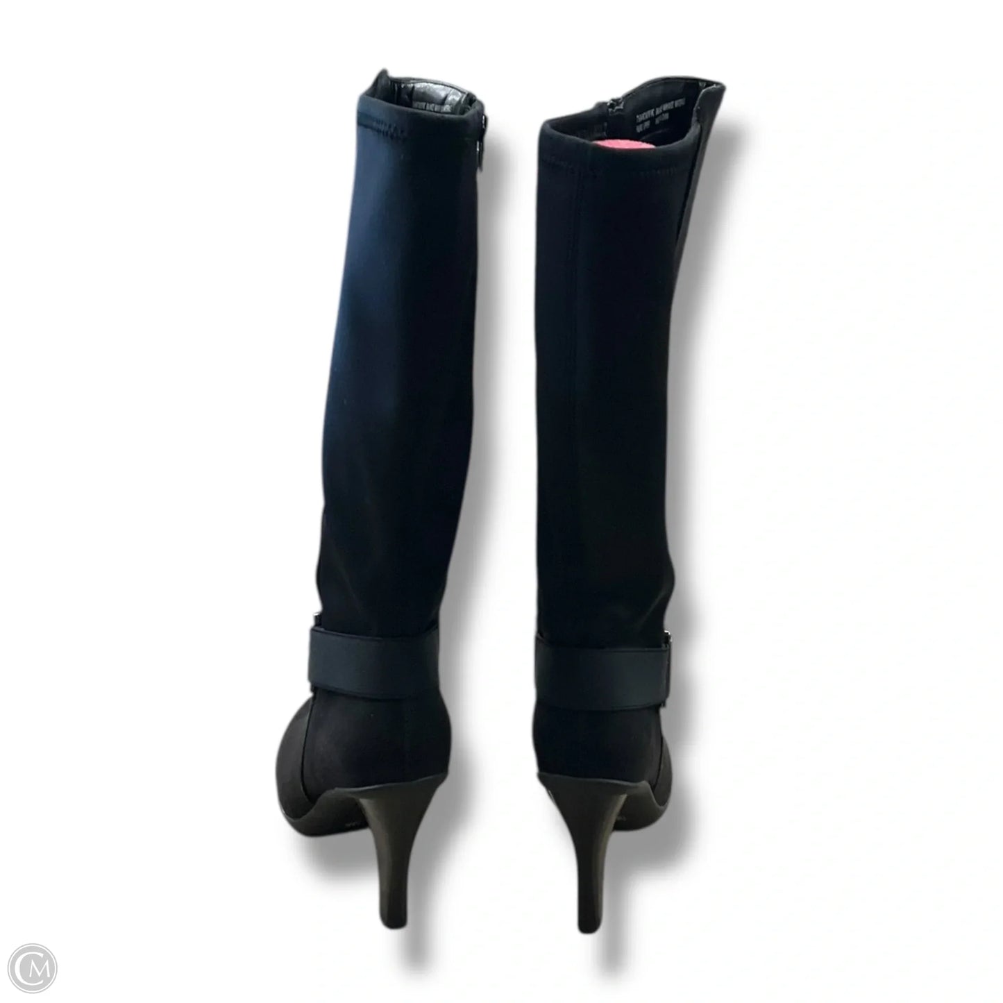 Boots Mid-calf Heels By Kelly And Katie In Black, Size: 7.5