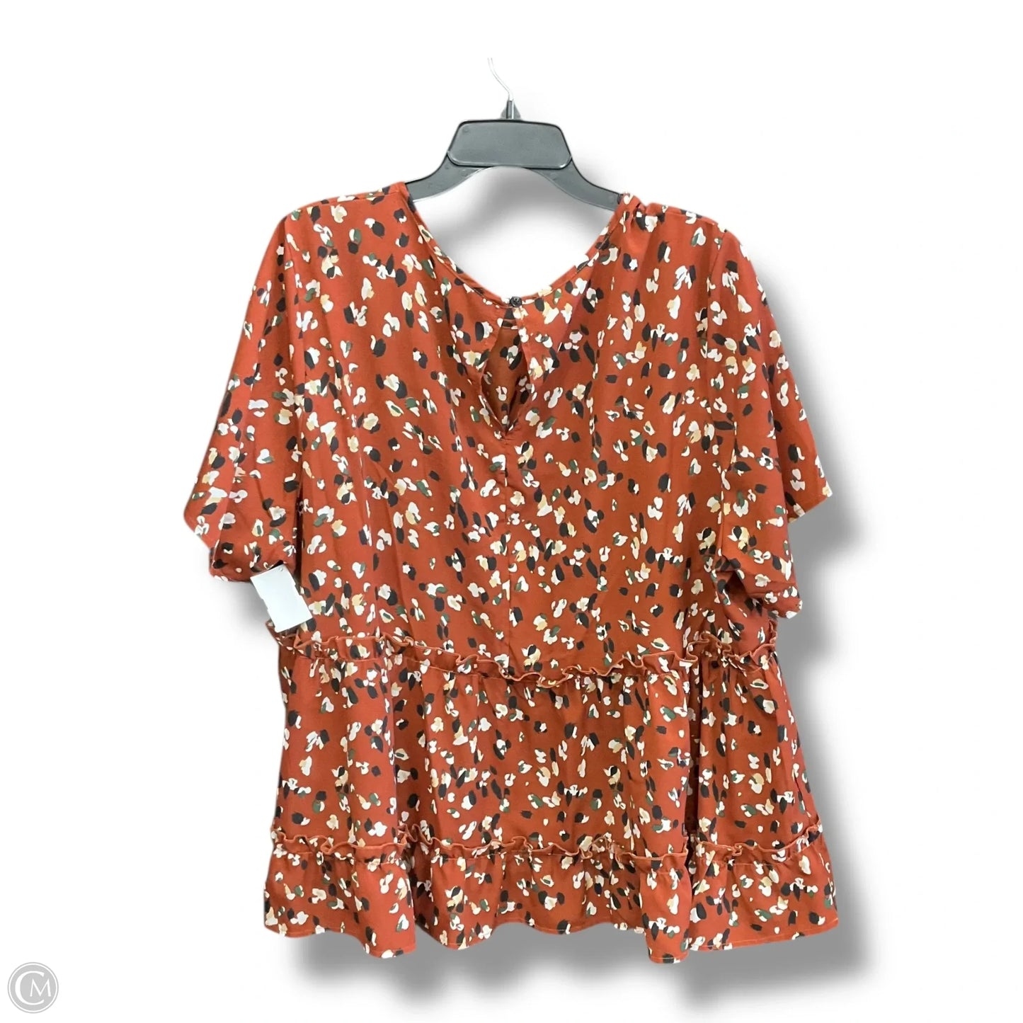 Top Short Sleeve By Clothes Mentor In Polkadot Pattern, Size: 4x