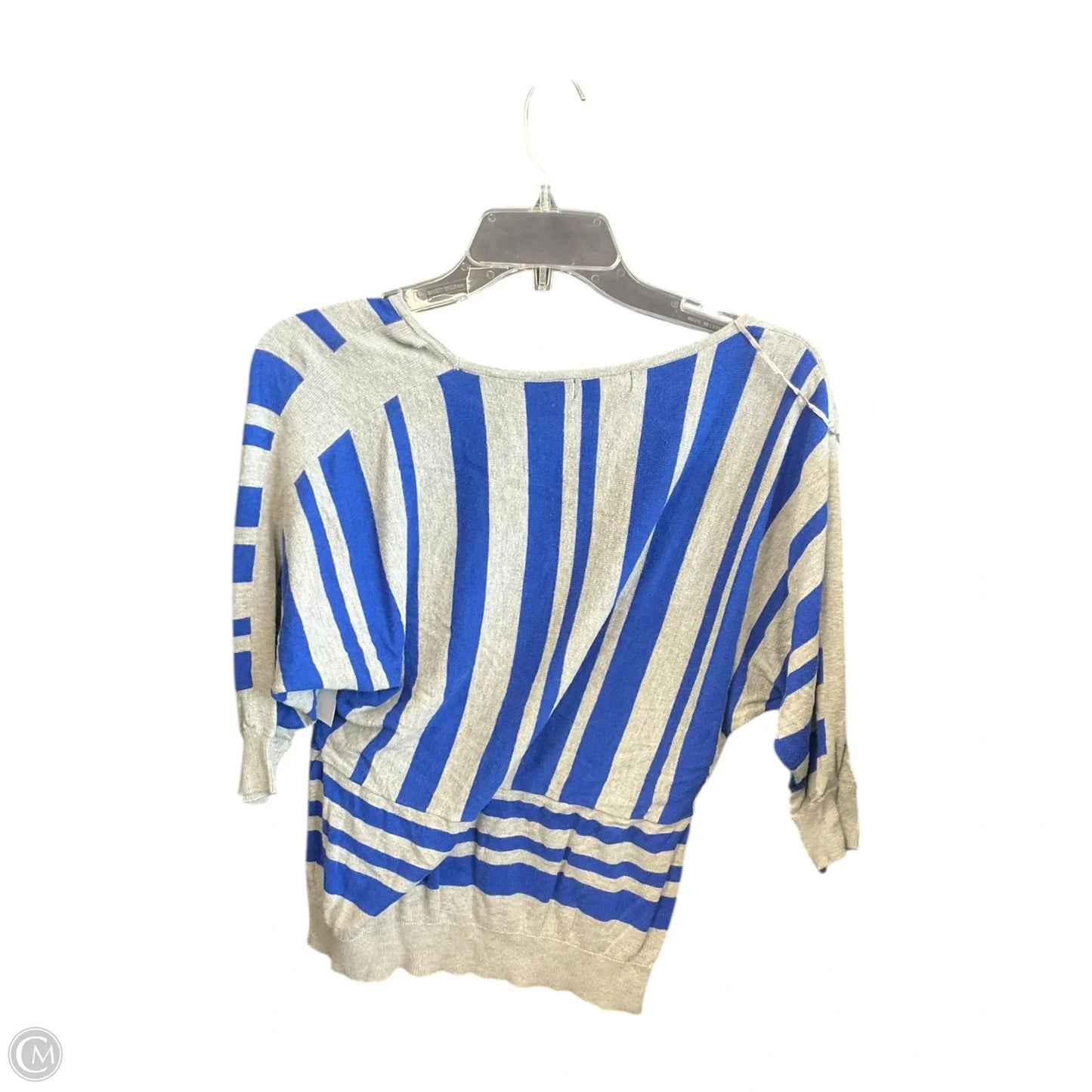 Top Short Sleeve By Ana In Blue & Grey, Size: S