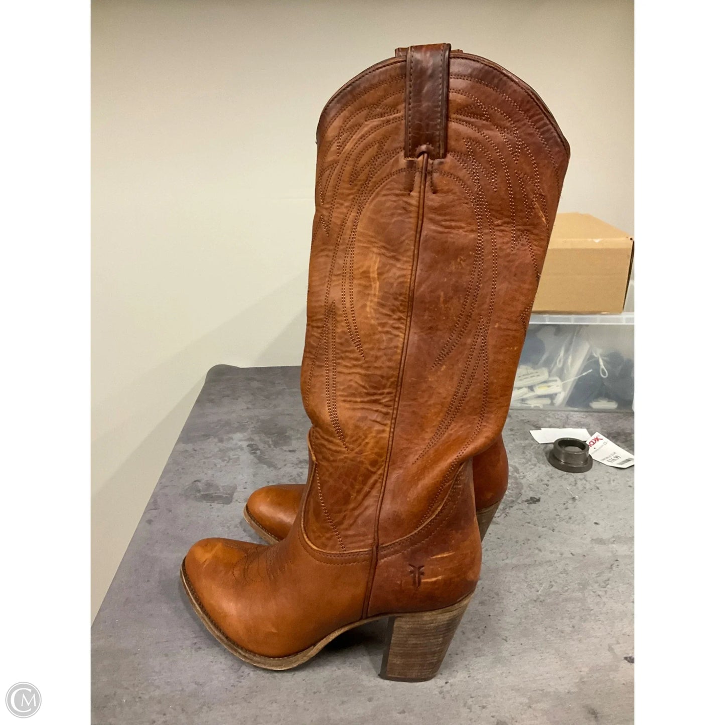 Boots Designer By Frye In Brown, Size: 8.5