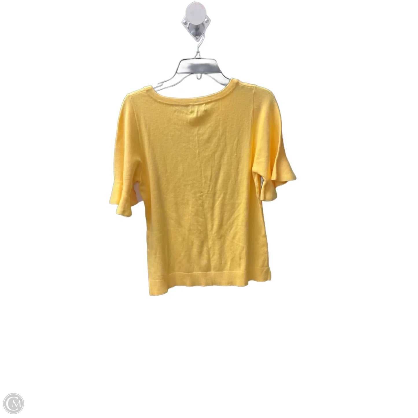 Top Short Sleeve By Joseph A. In Yellow, Size: M