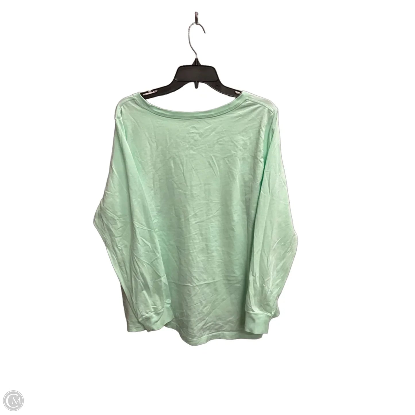 Athletic Top Long Sleeve Crewneck By Nike In Green, Size: 1x