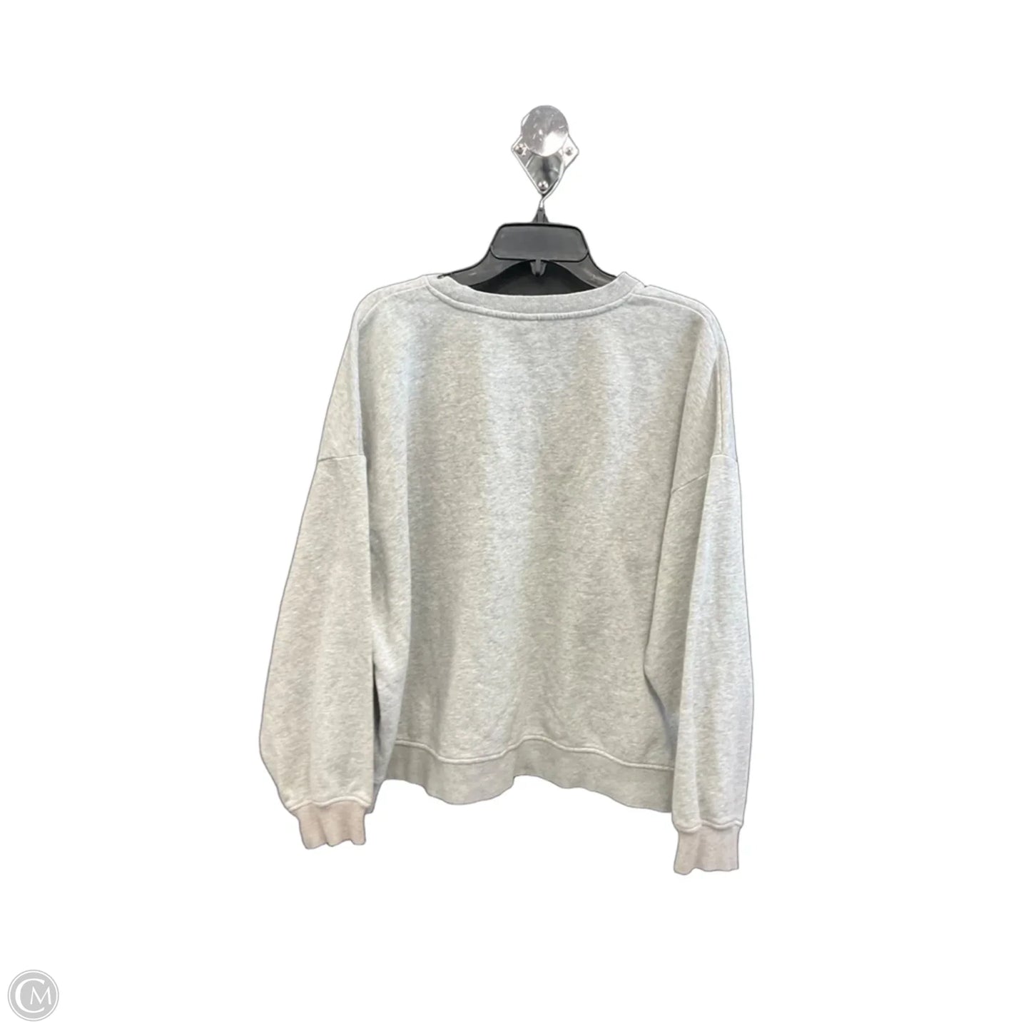 Athletic Sweatshirt Crewneck By H&m In Grey, Size: L