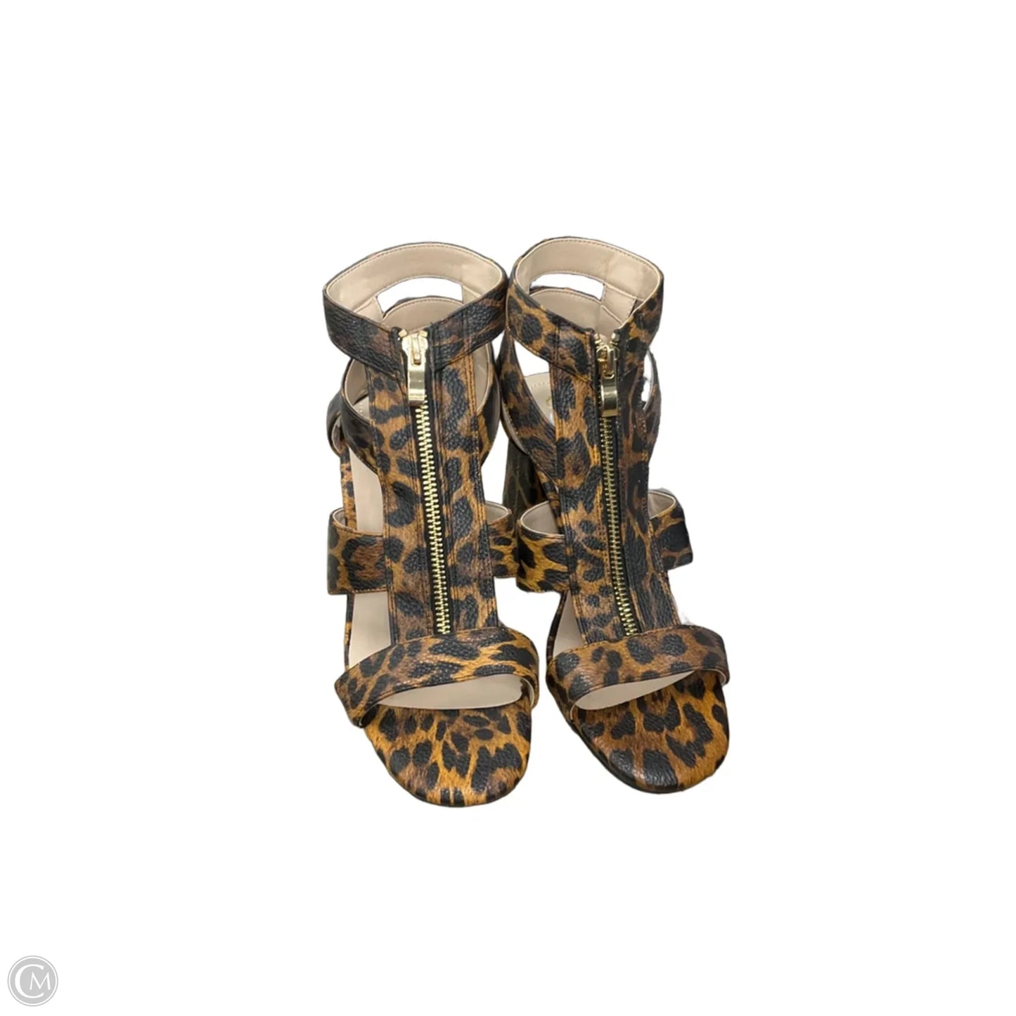 Shoes Heels Block By Clothes Mentor In Animal Print, Size: 7.5