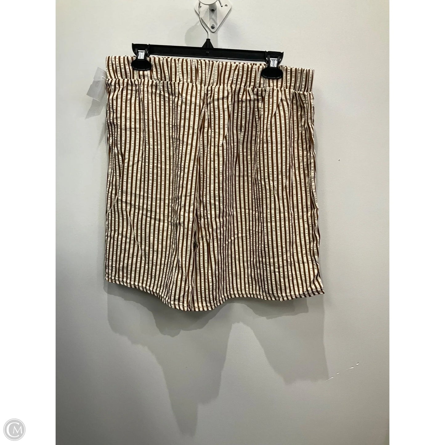 Shorts By Clothes Mentor In Striped Pattern, Size: 1x