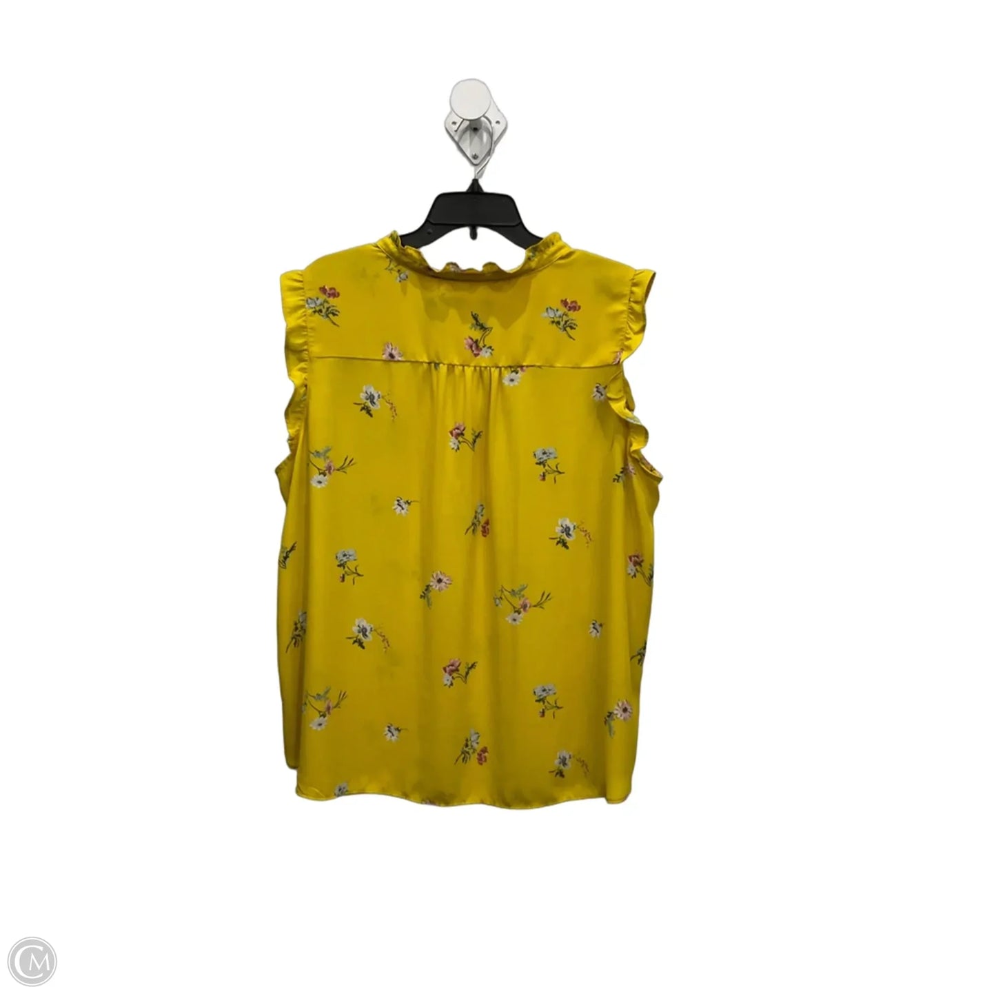 Top Sleeveless By Loft In Yellow, Size: Xl