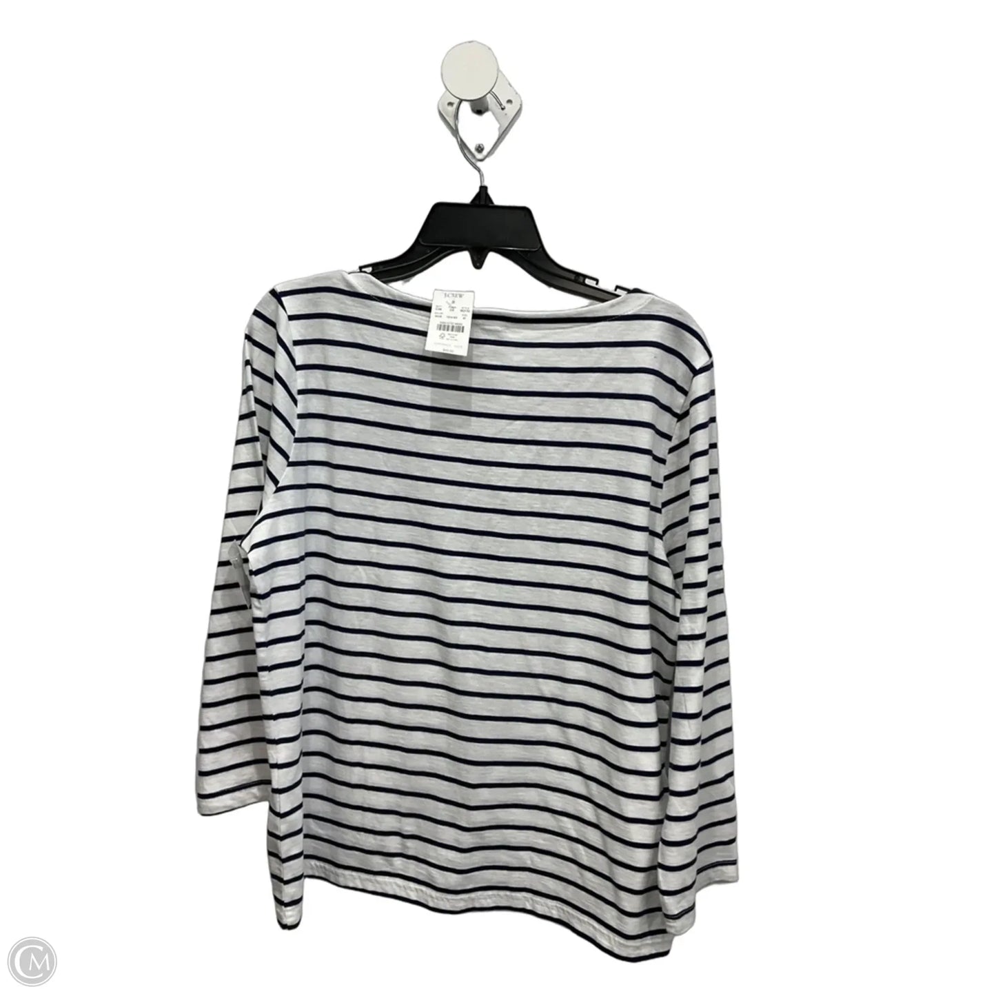 Top 3/4 Sleeve By J. Crew In Striped Pattern, Size: M