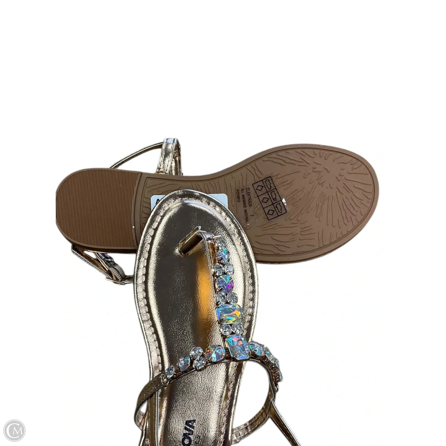 Sandals Flats By Fashion Nova In Multi-colored, Size: 7