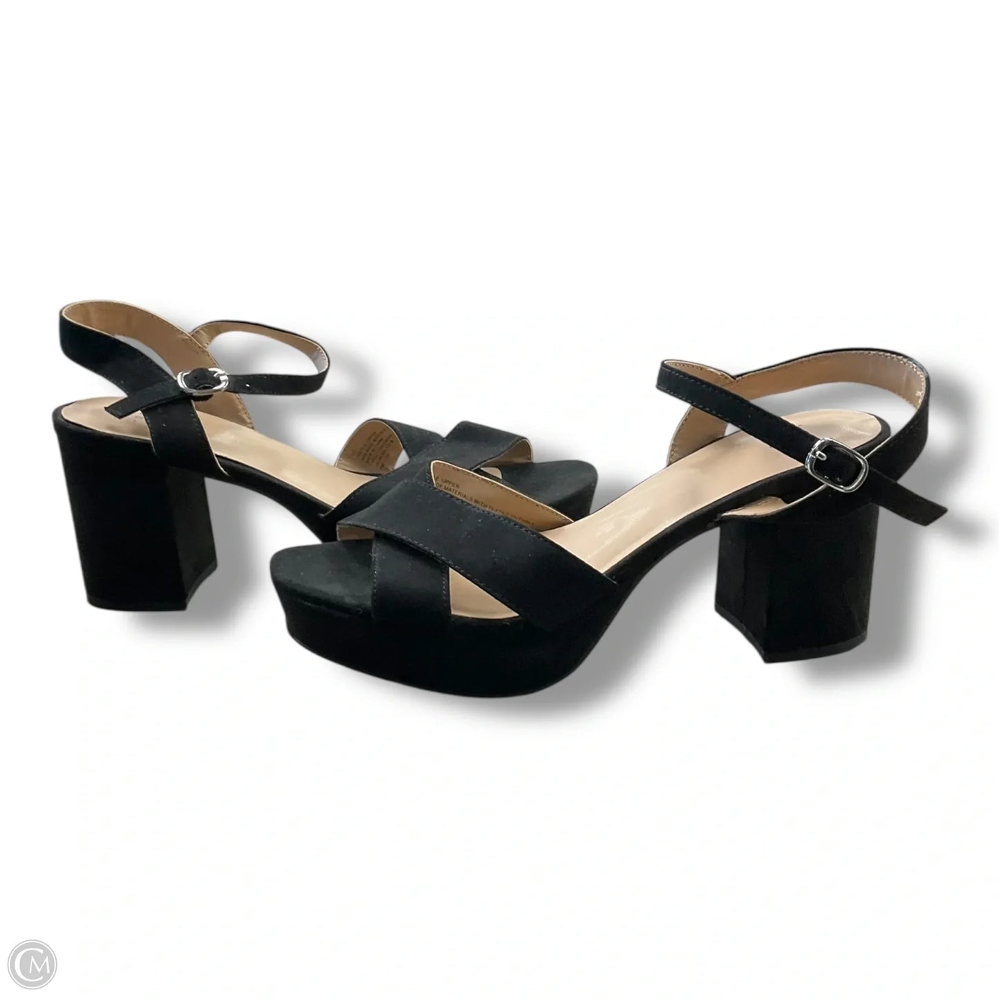 Sandals Heels Block By A New Day In Black, Size: 7