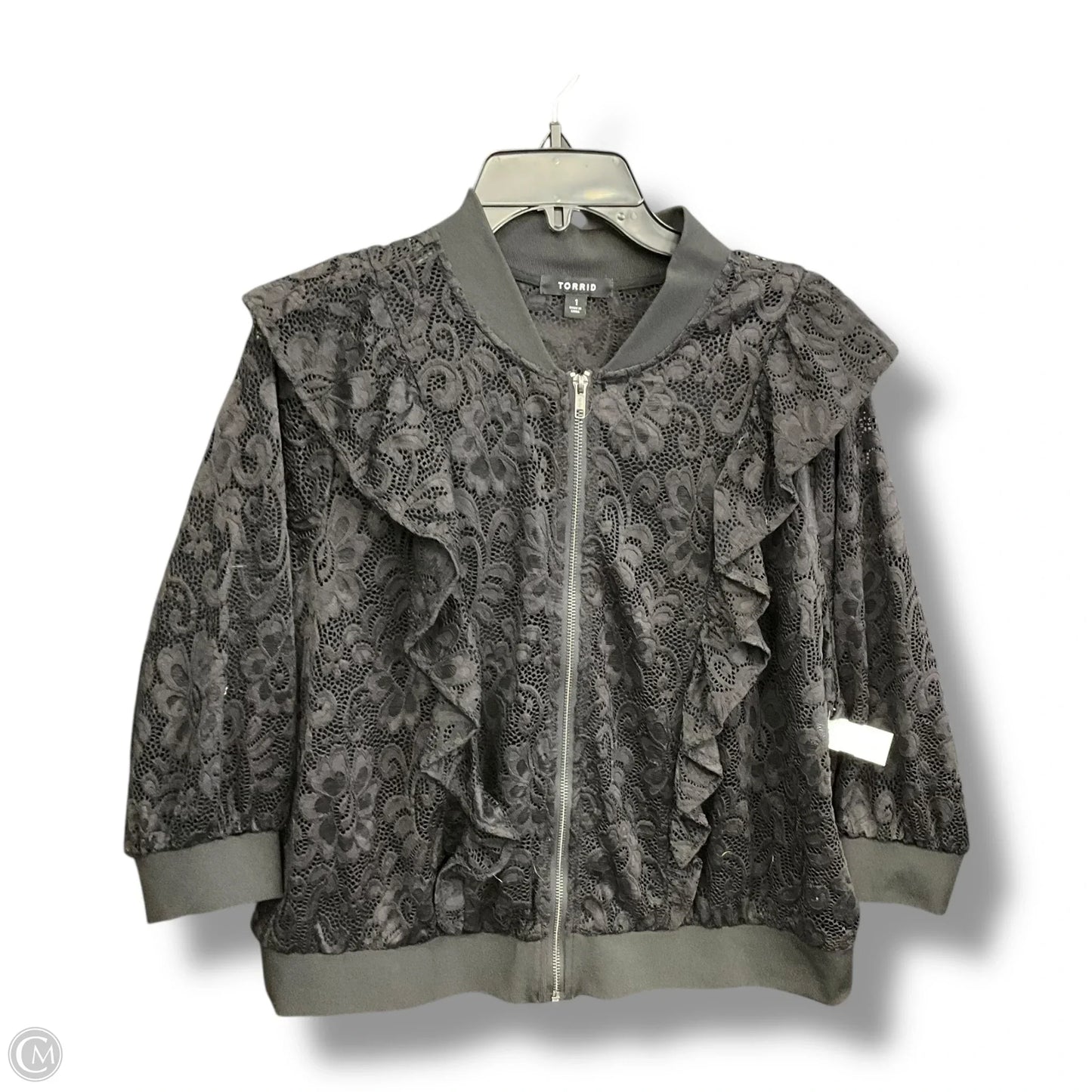 Jacket Shirt By Torrid In Black, Size: 1x