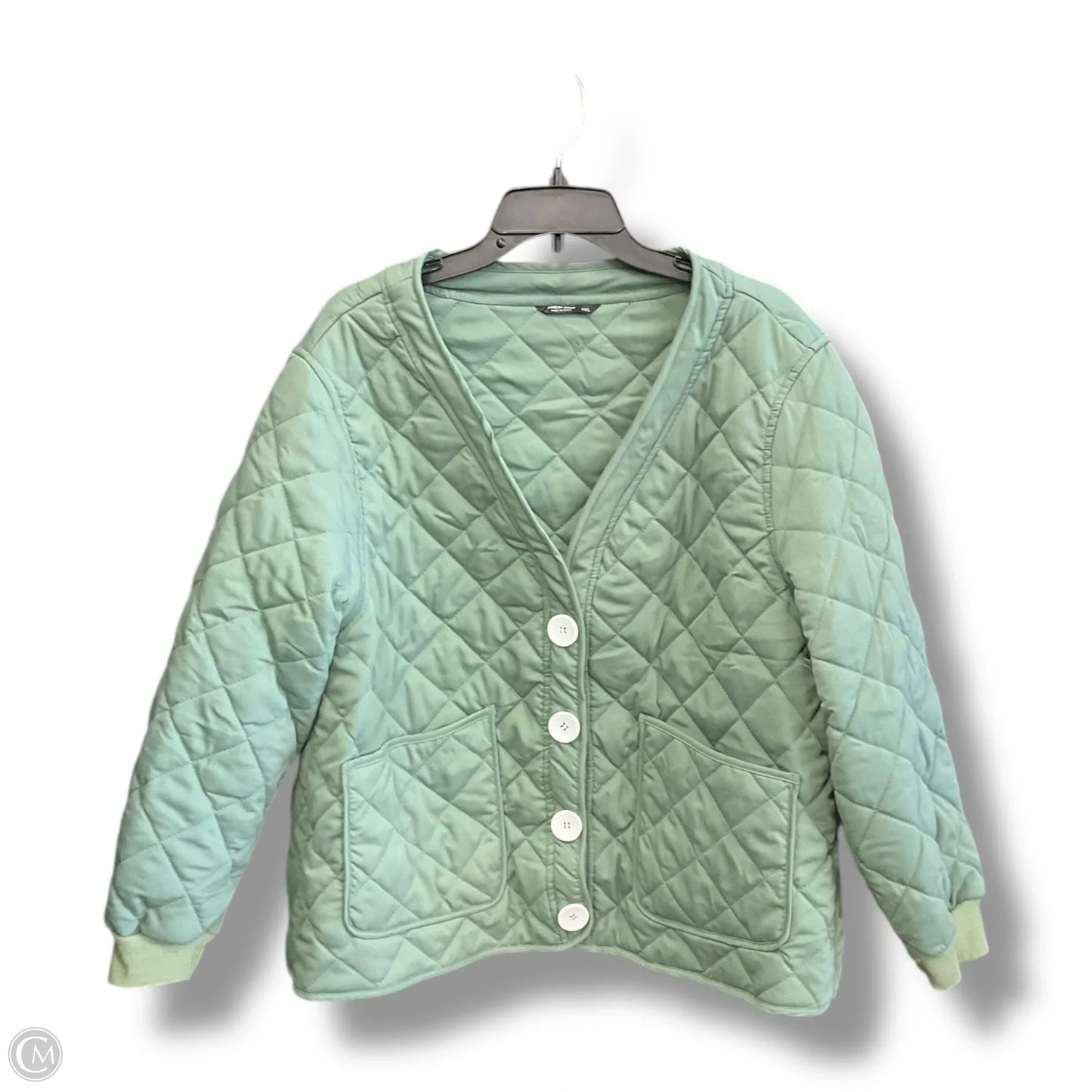 Jacket Puffer & Quilted By Shein In Green, Size: 2x