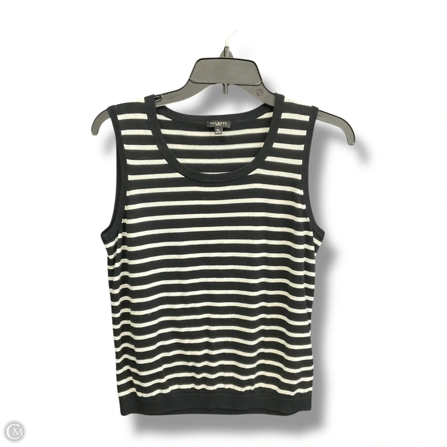 Top Sleeveless By Talbots In Striped Pattern, Size: Mp