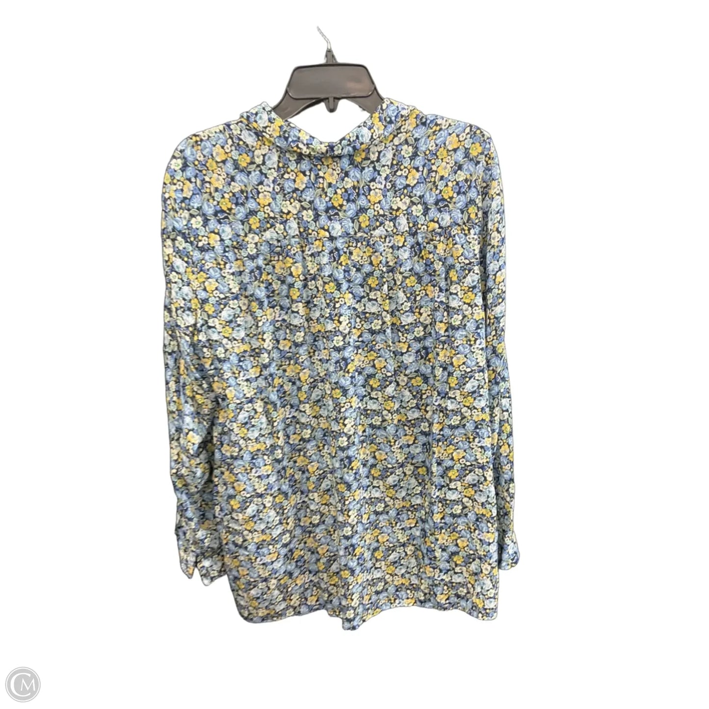 Top Long Sleeve By J. Jill In Floral Print, Size: L