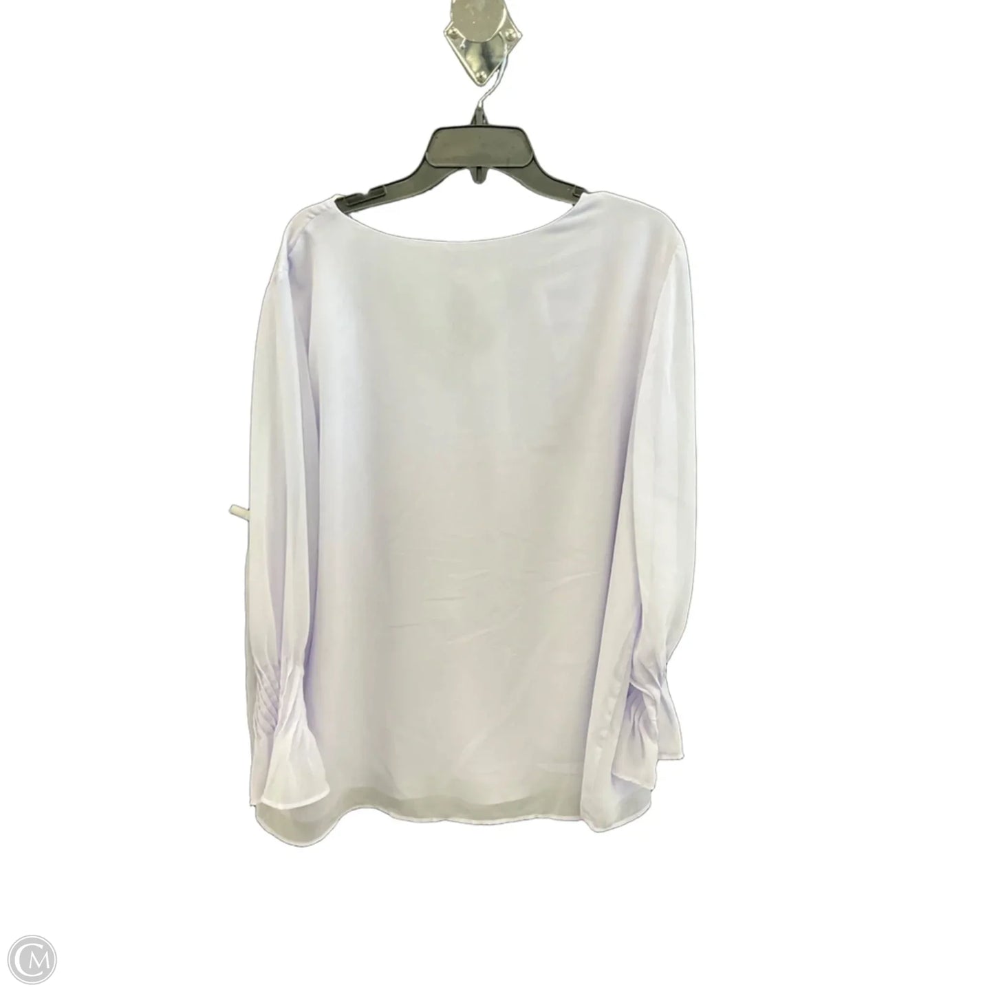 Top Long Sleeve By Calvin Klein In Purple, Size: 1x