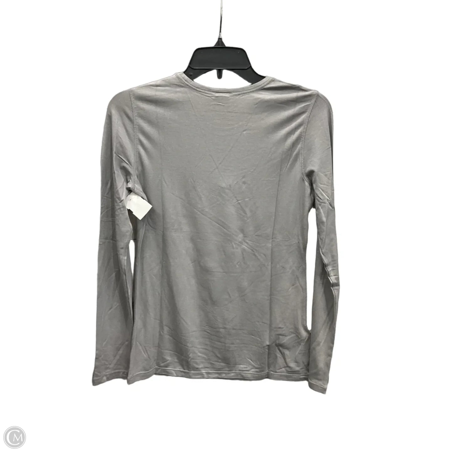 Top Long Sleeve Basic By Ann Taylor In Grey, Size: M