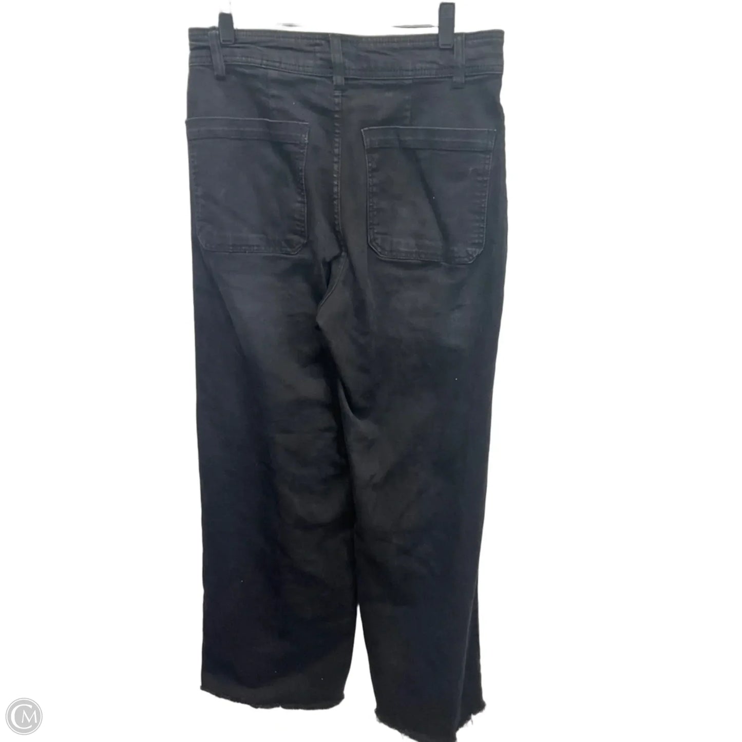 Jeans Wide Leg By Oat In Black Denim, Size: 8