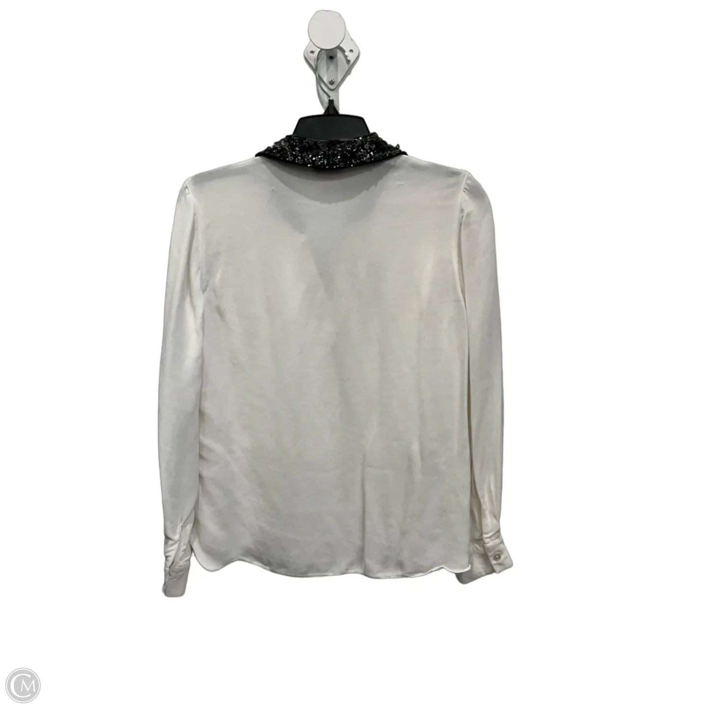Blouse Designer By Kate Spade In Black & White, Size: S