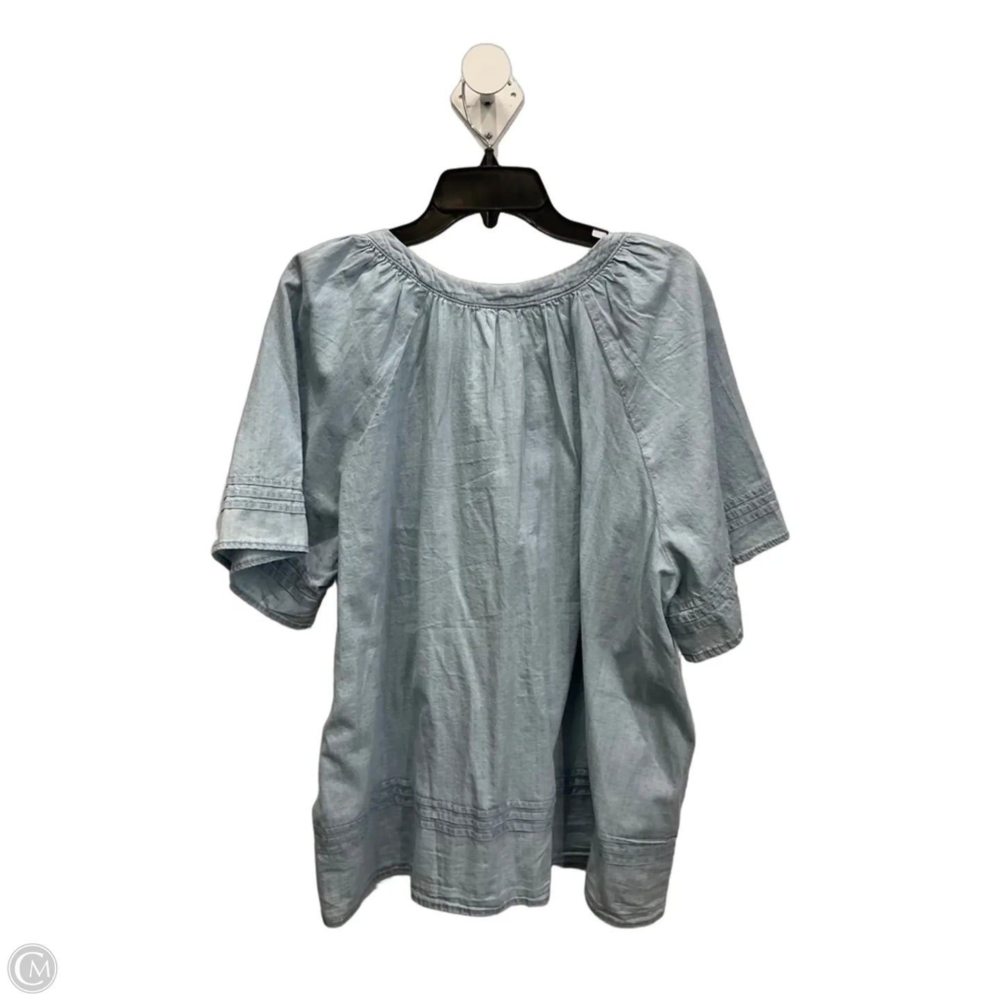 Top Short Sleeve By Jane And Delancey In Blue, Size: 1x