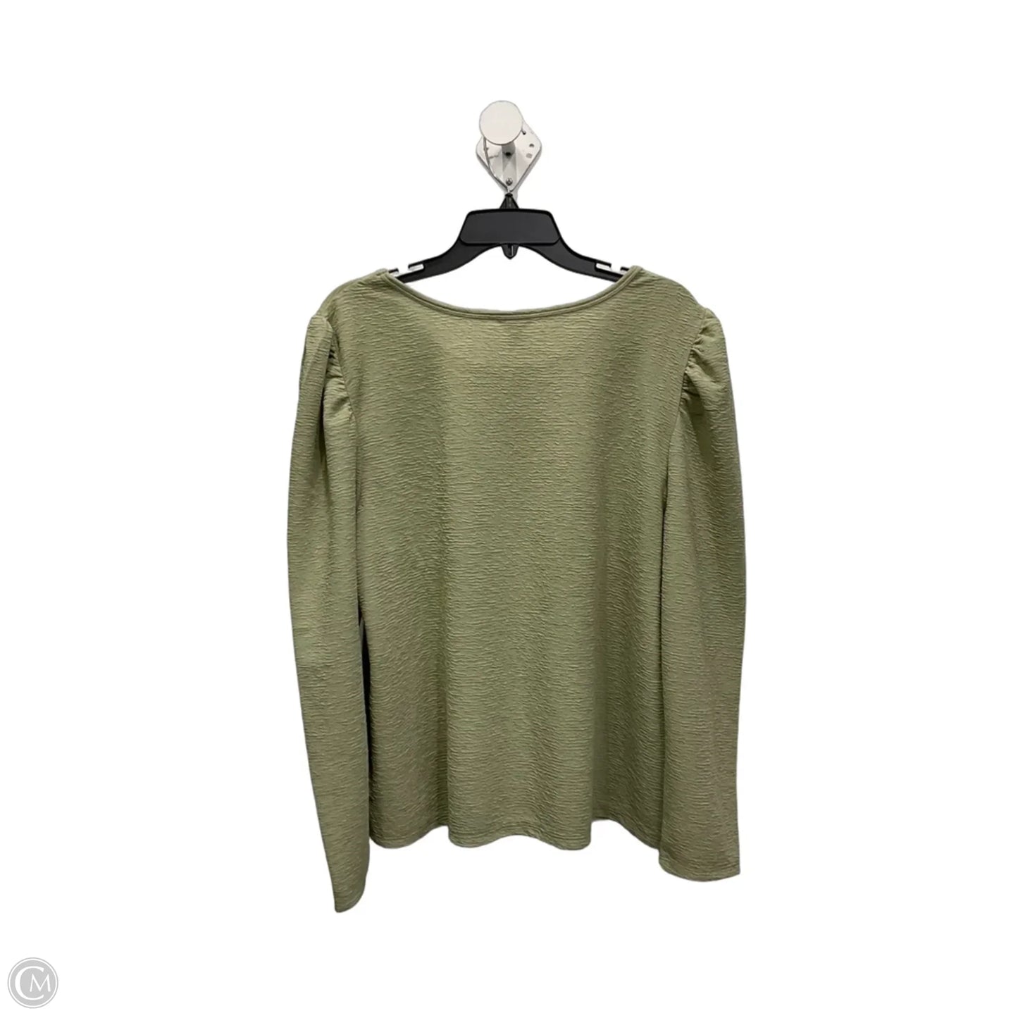 Top Long Sleeve By Cato In Green, Size: Xl