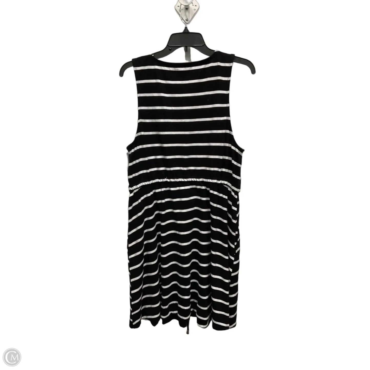 Dress Casual Midi By Loft In Black & White, Size: L