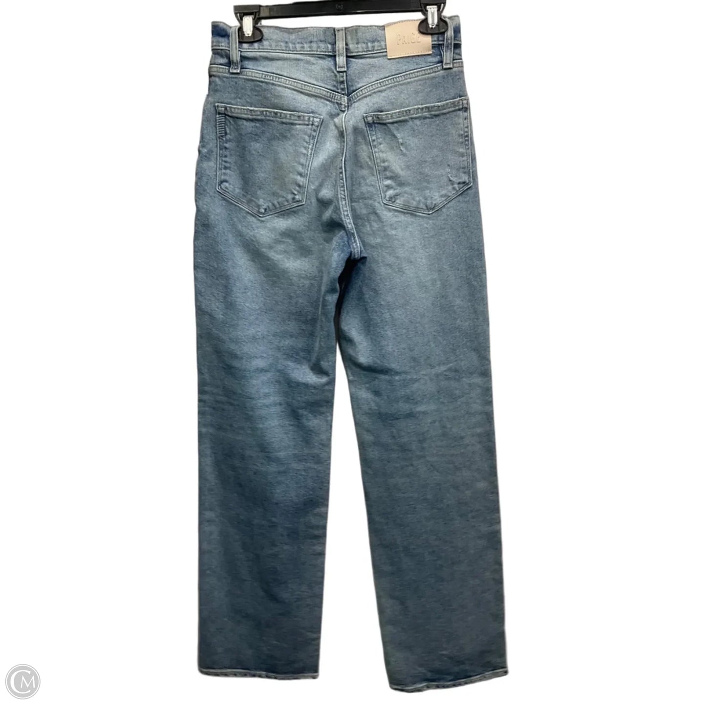 Jeans Straight By Paige In Blue Denim, Size: 4