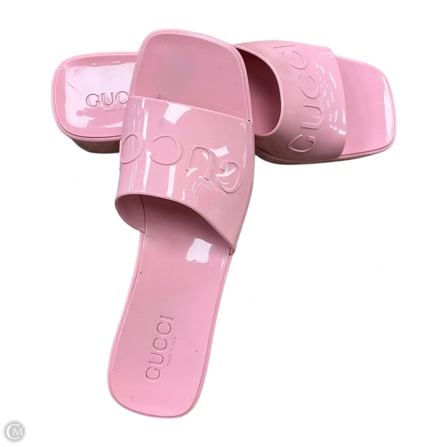 Sandals Luxury Designer By Gucci In Pink, Size: 6.5