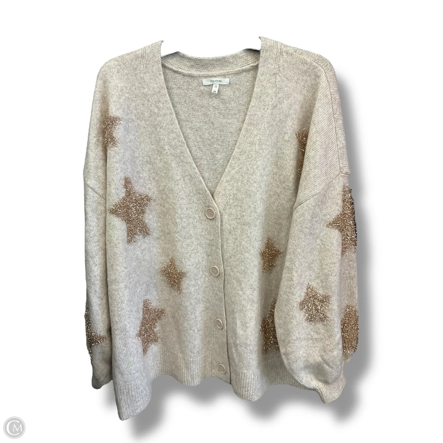 Sweater Cardigan By Maurices In Tan, Size: 2x