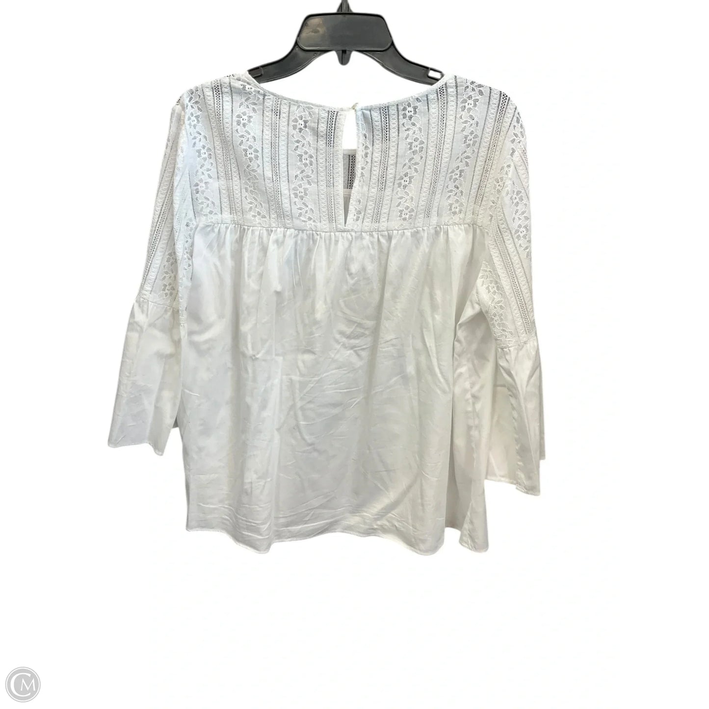 Top Long Sleeve By Michael By Michael Kors In White, Size: L