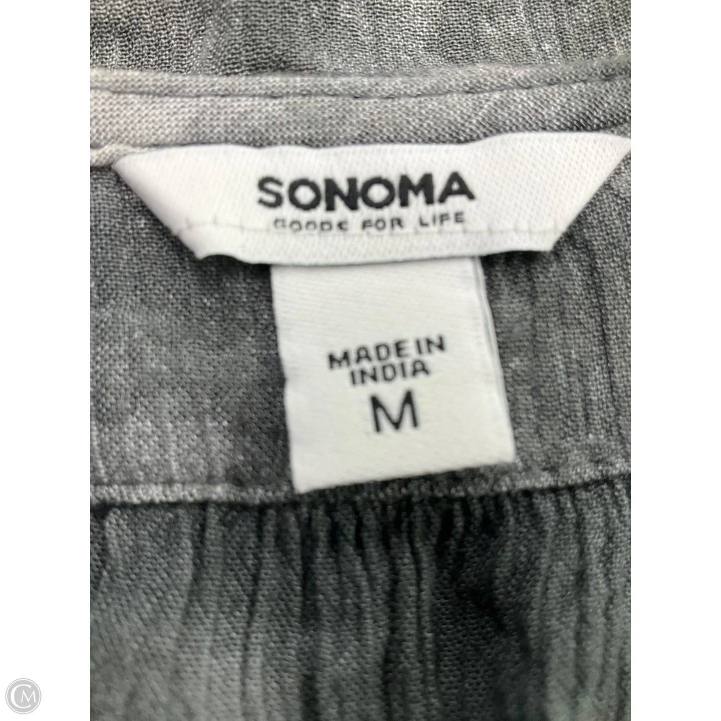 Top Sleeveless By Sonoma In Grey, Size: M