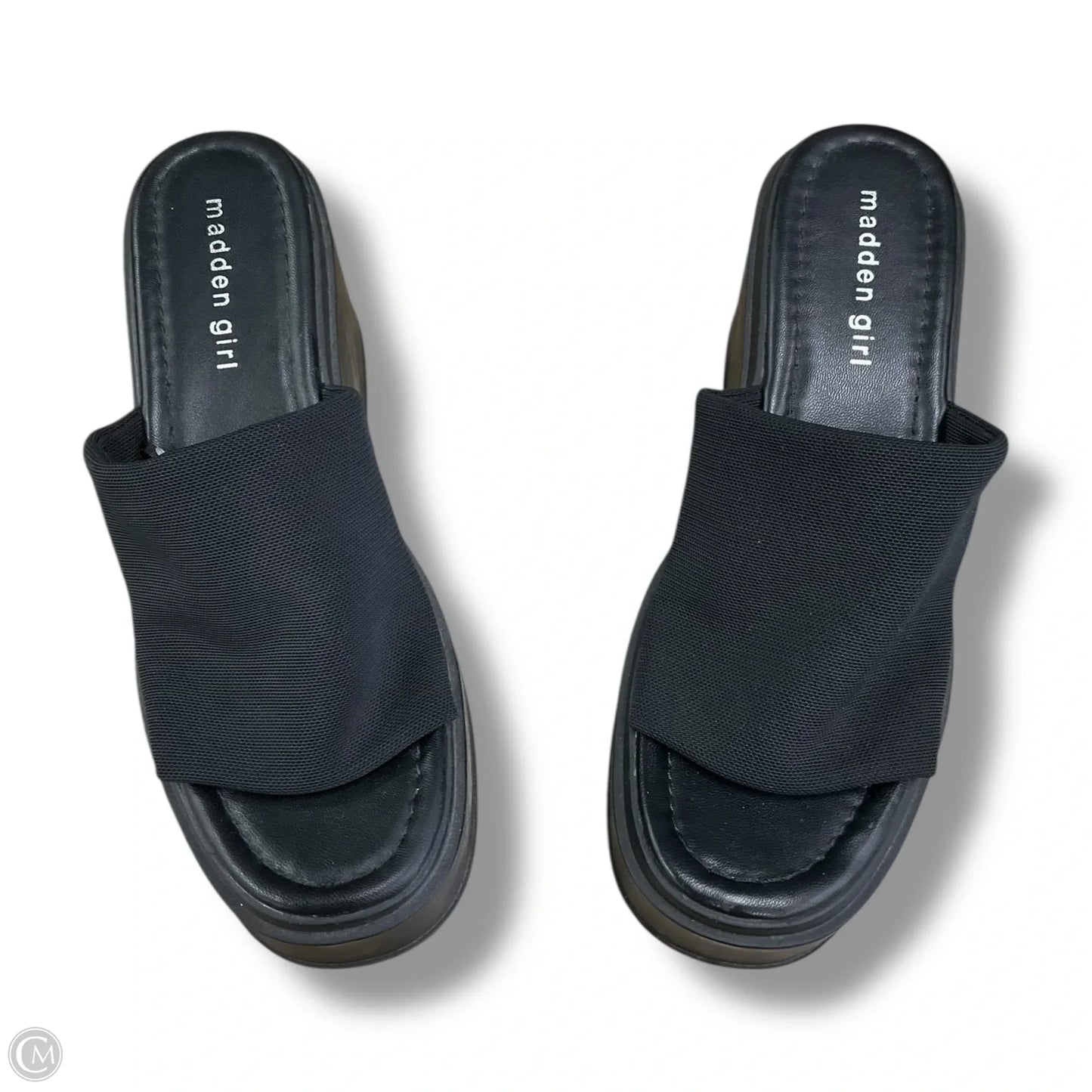 Sandals Heels Platform By Madden Girl In Black, Size: 7