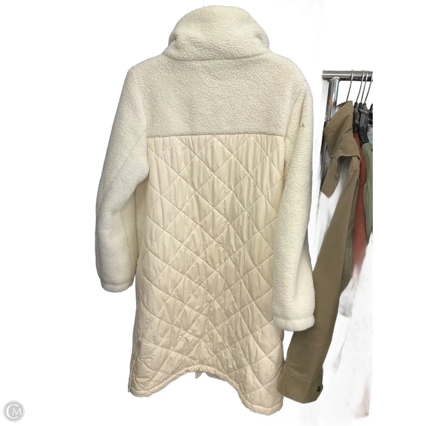 Coat Puffer & Quilted By Talbots In Cream, Size: S