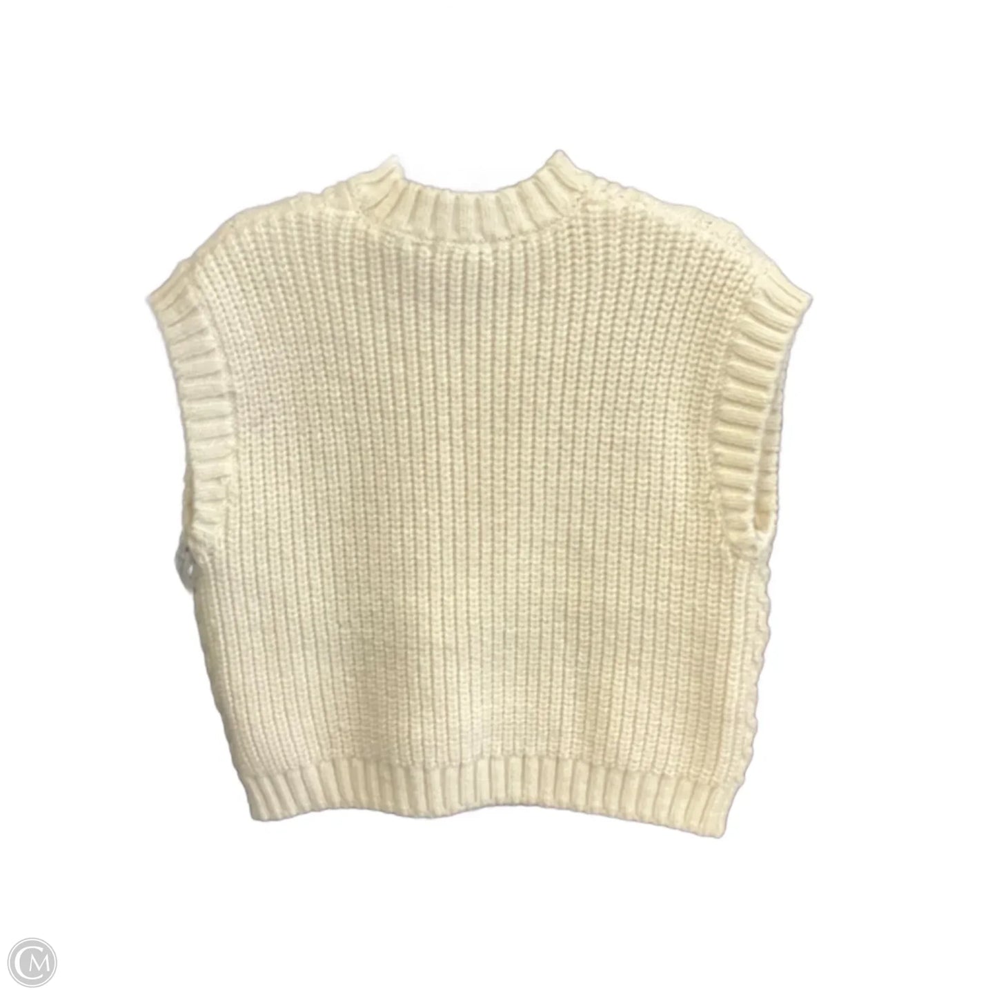 Vest Sweater By H&m In Cream, Size: S
