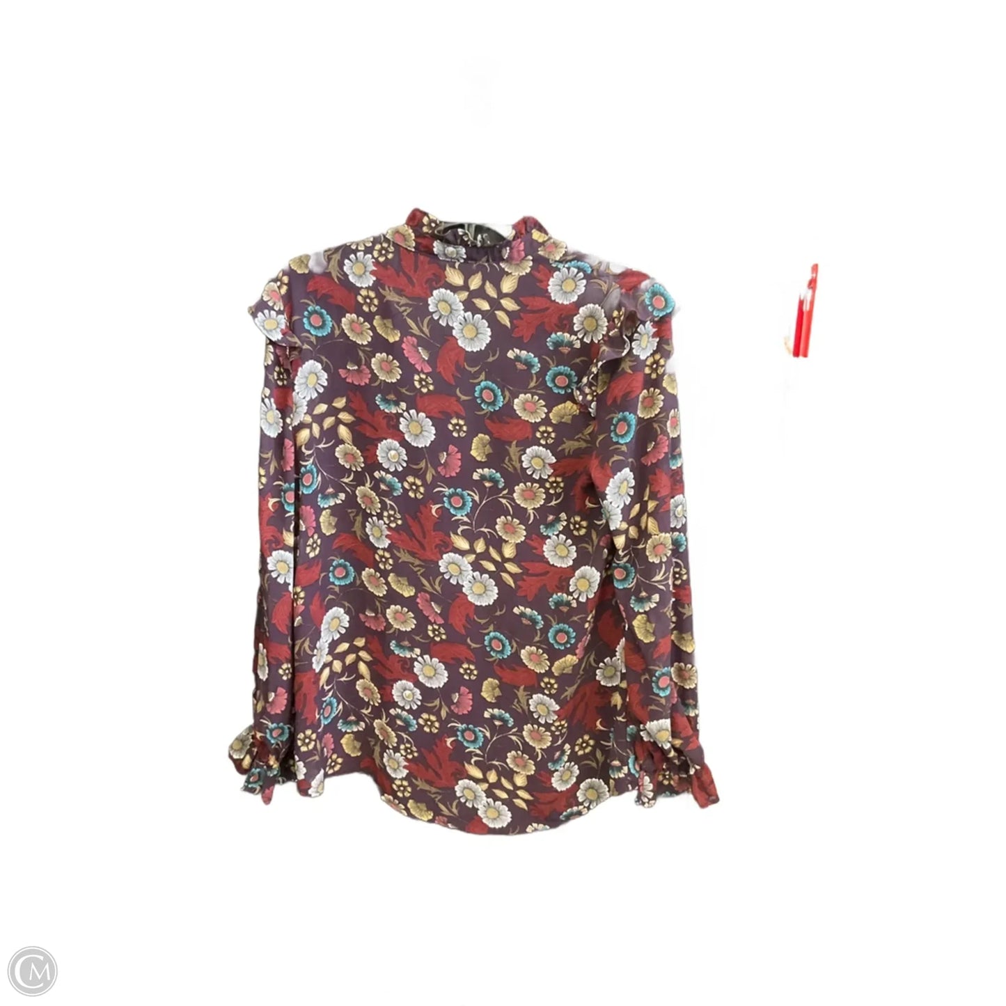 Top Long Sleeve By Wayf In Floral Print, Size: S