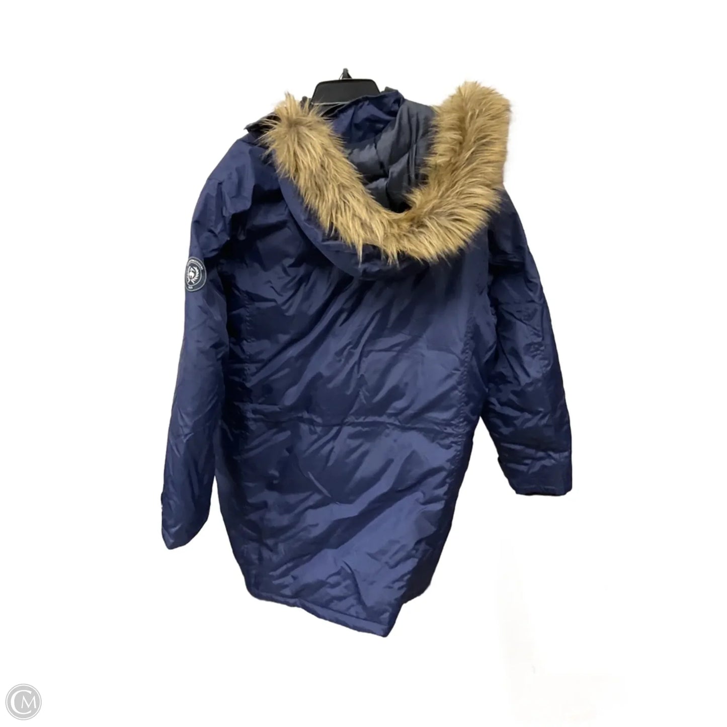 Coat Puffer & Quilted By Brooks Brothers In Blue, Size: Xxl
