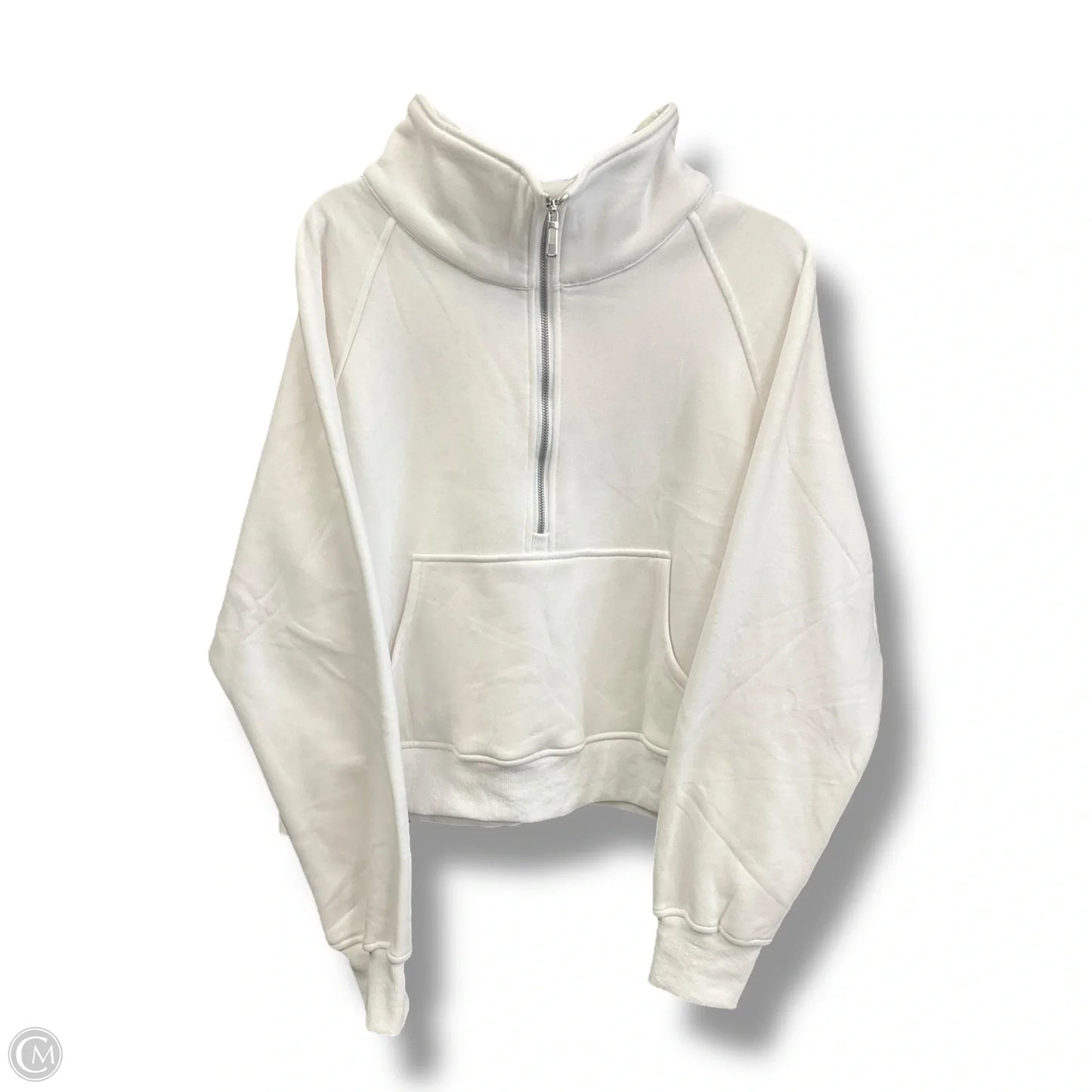 Athletic Sweatshirt Collar By Automet In White, Size: Xl
