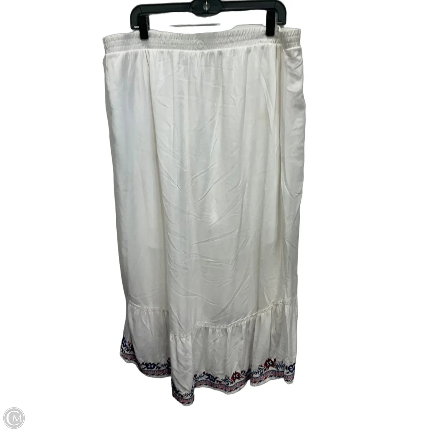 Skirt Maxi By Time And Tru In White, Size: Xxl