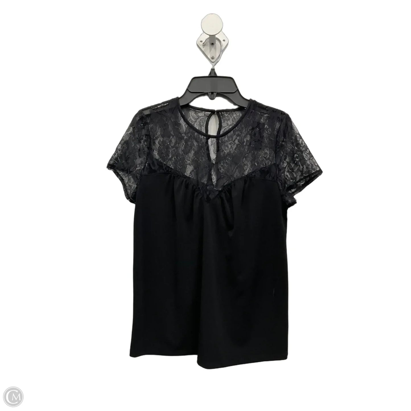 Top Short Sleeve By Express In Black, Size: Xs